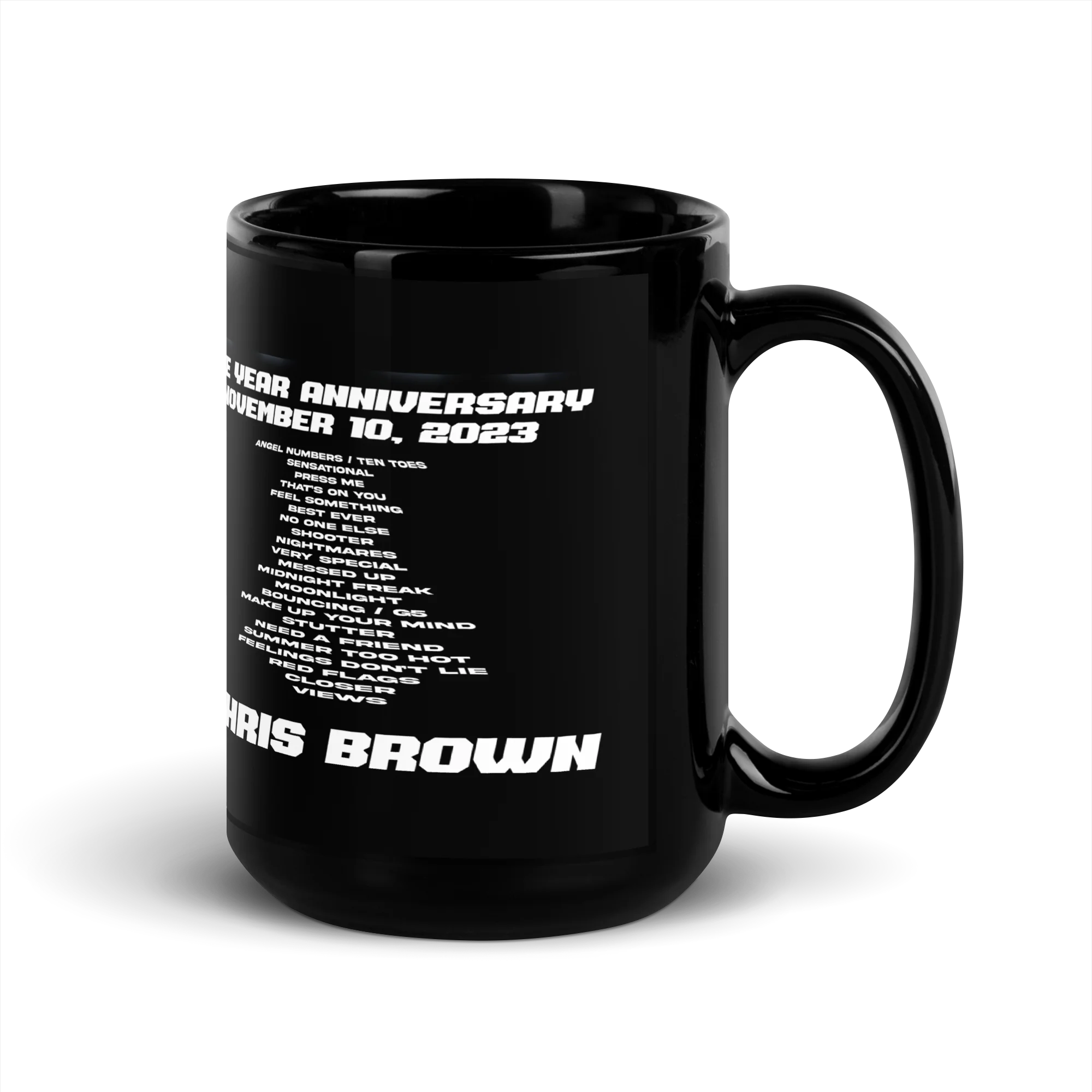11:11 ONE YEAR ANNIVERSARY BLACK GLOSSY MUG - Image 4