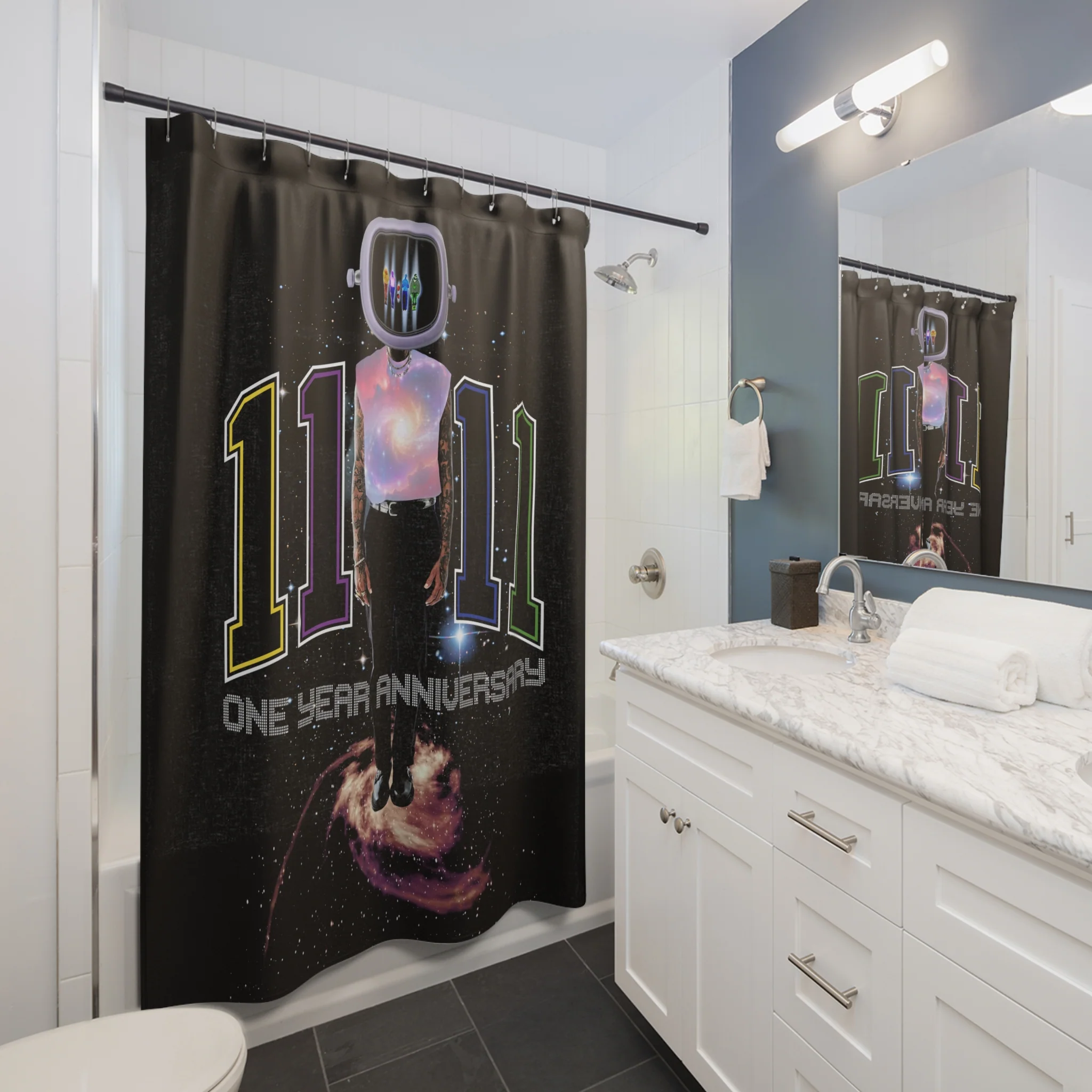 11:11 ONE YEAR ANNIVERSARY SHOWER CURTAIN - Image 3