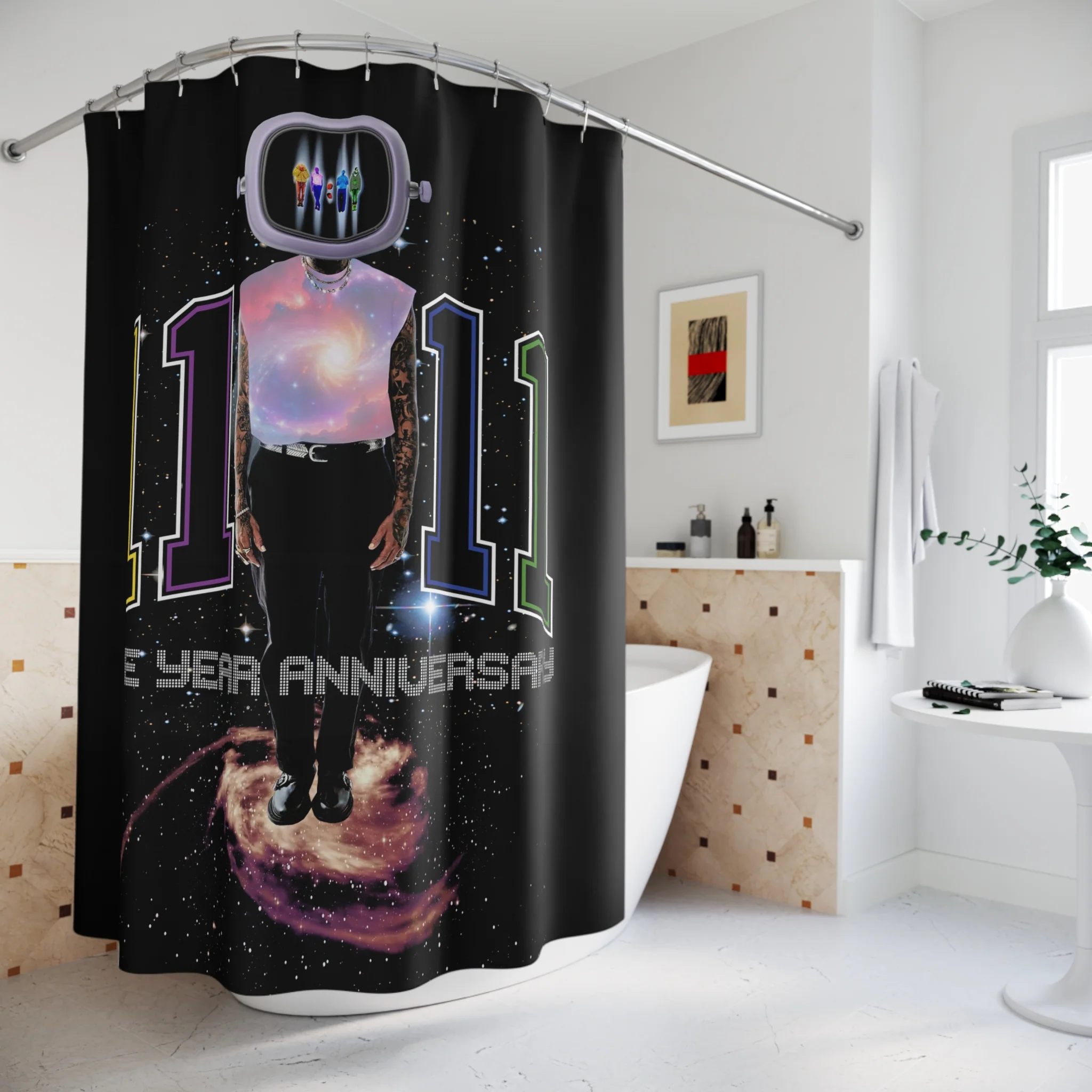 11:11 ONE YEAR ANNIVERSARY SHOWER CURTAIN - Image 4