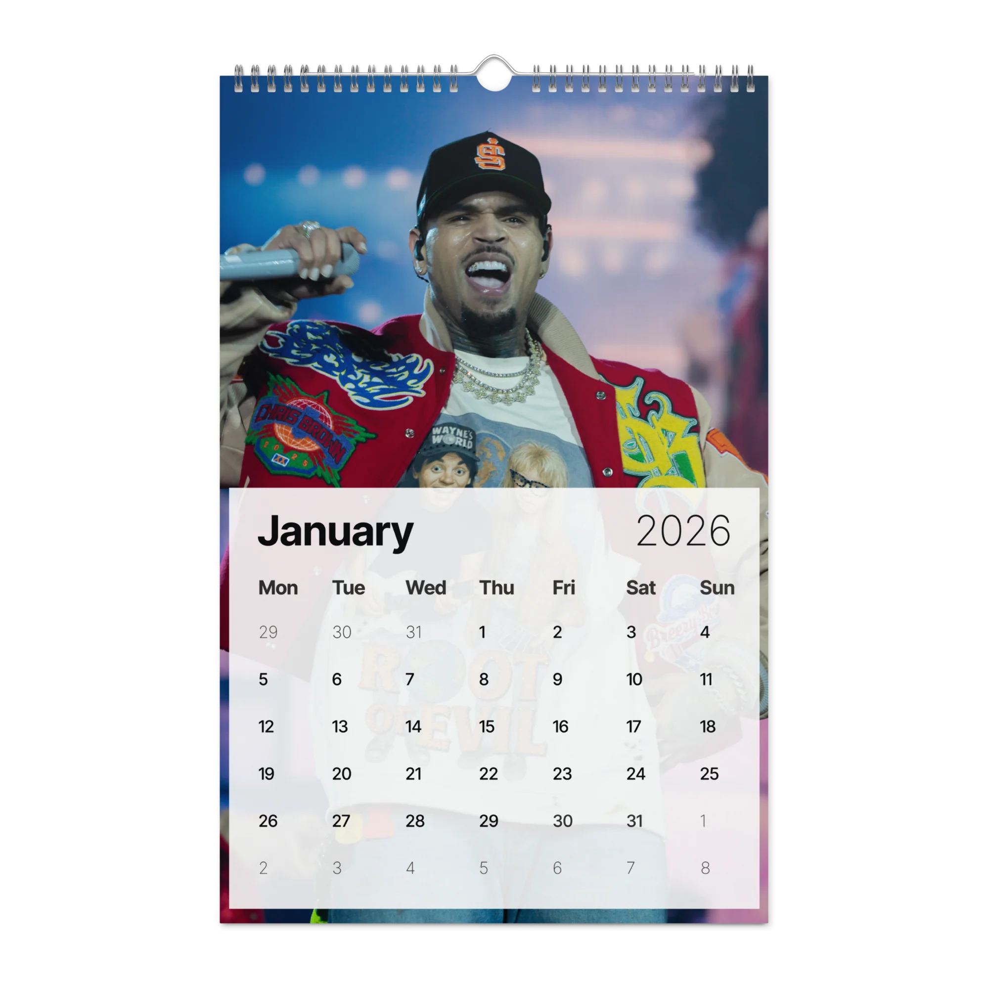 20 YEARS OF CHRIS BROWN (BREEZY BOWL XX) Wall calendar (2026) - Image 15