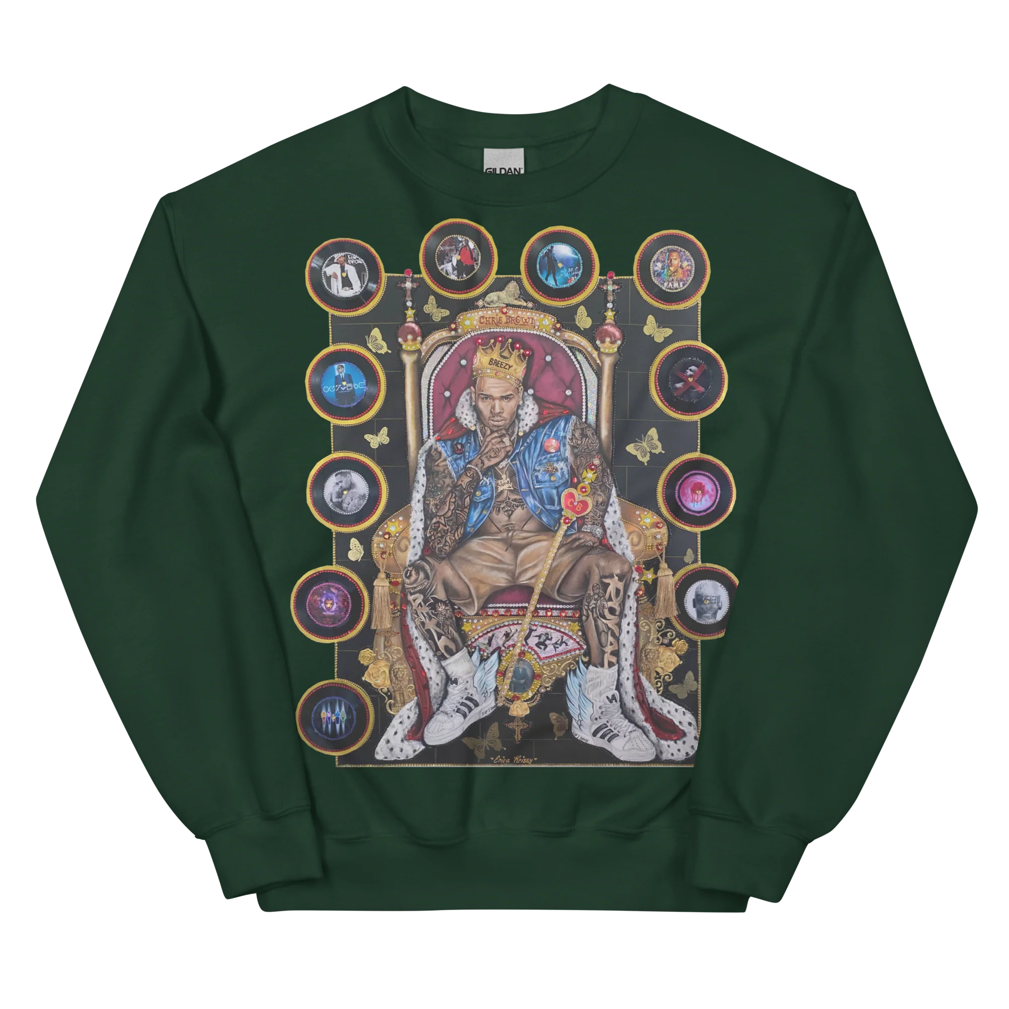 "20 YEARS OF CHRIS BROWN" BY ERICA KRISSY UNISEX SWEATSHIRT - Image 5