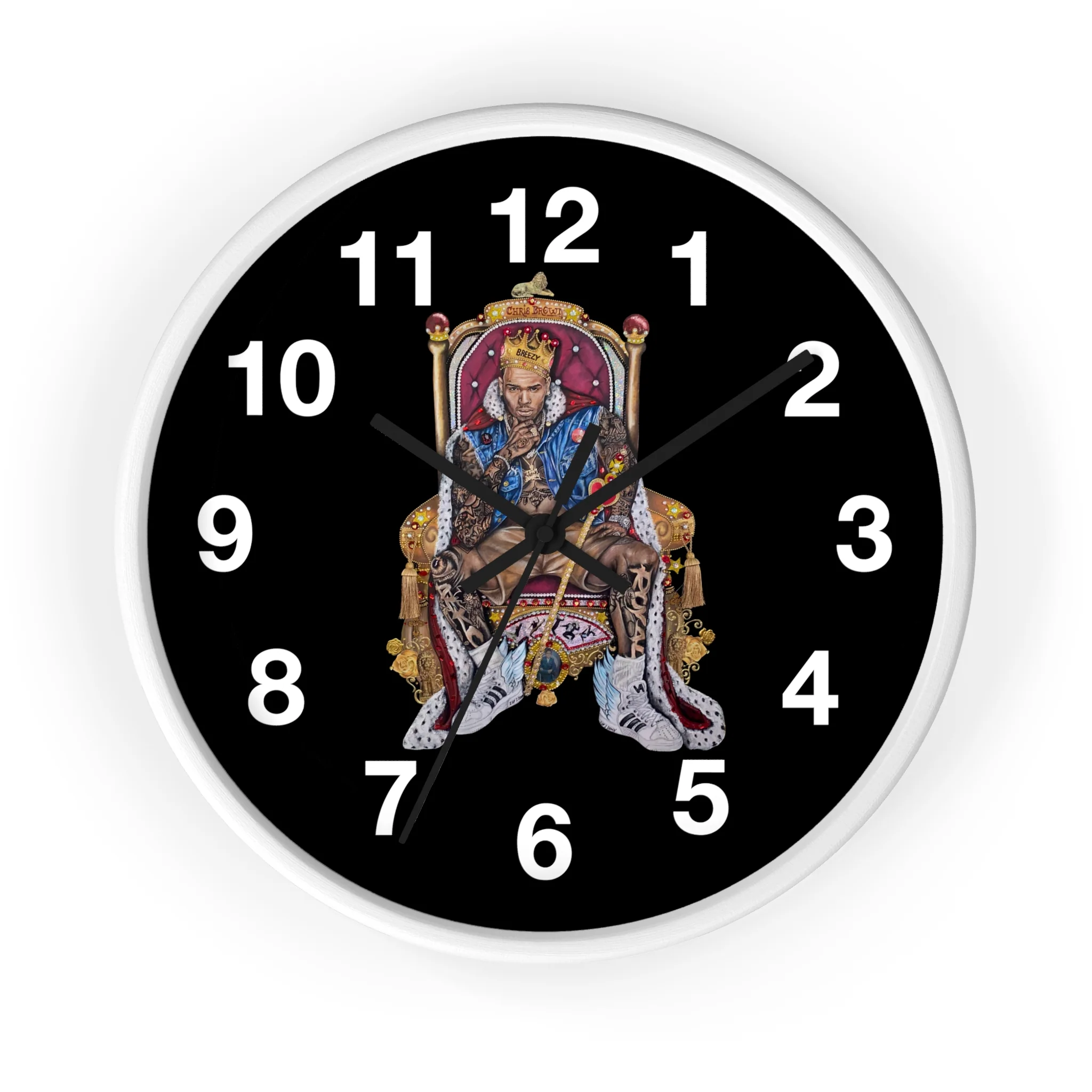 "20 YEARS OF CHRIS BROWN" BY ERICA KRISSY Wall Clock - Image 3