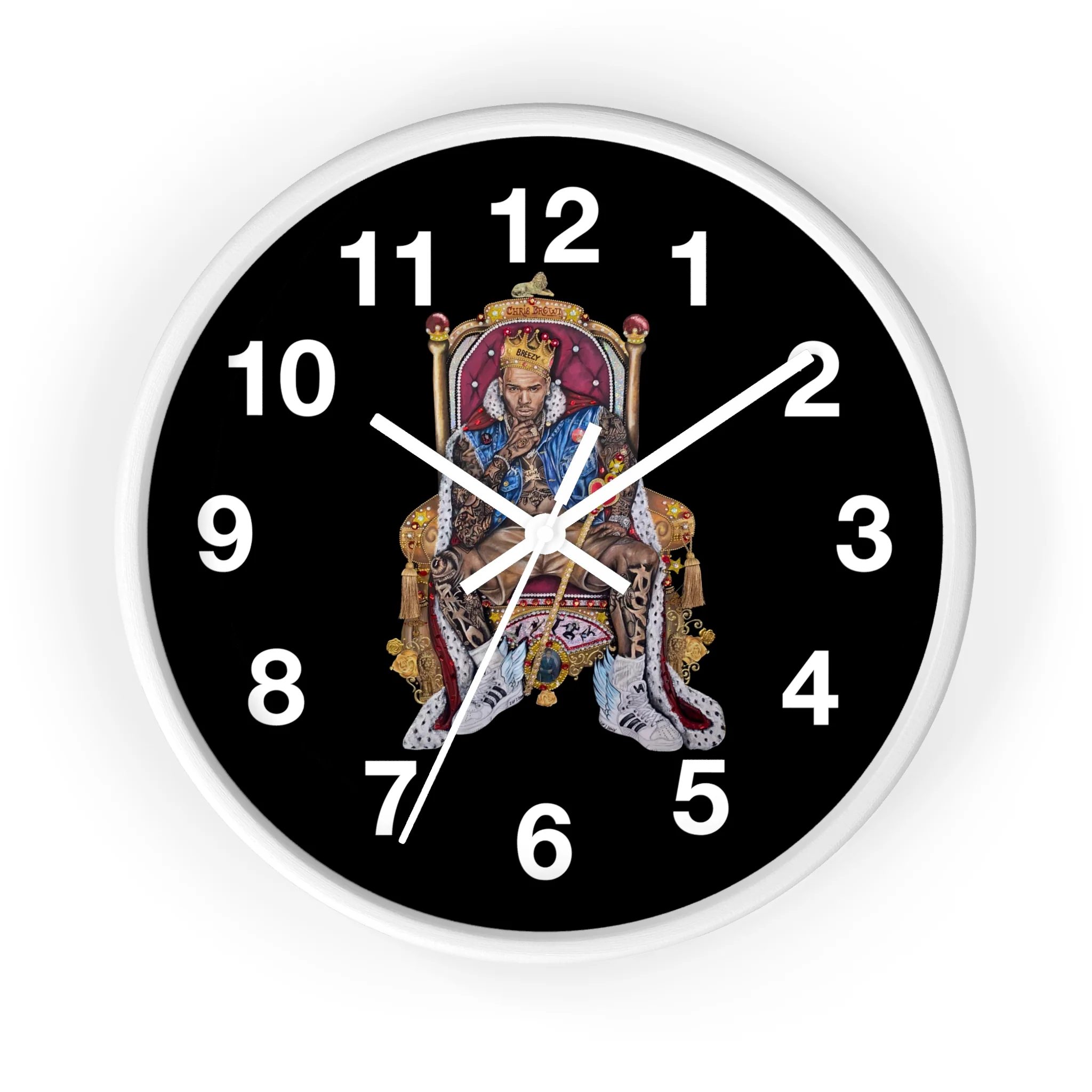 "20 YEARS OF CHRIS BROWN" BY ERICA KRISSY Wall Clock - Image 4