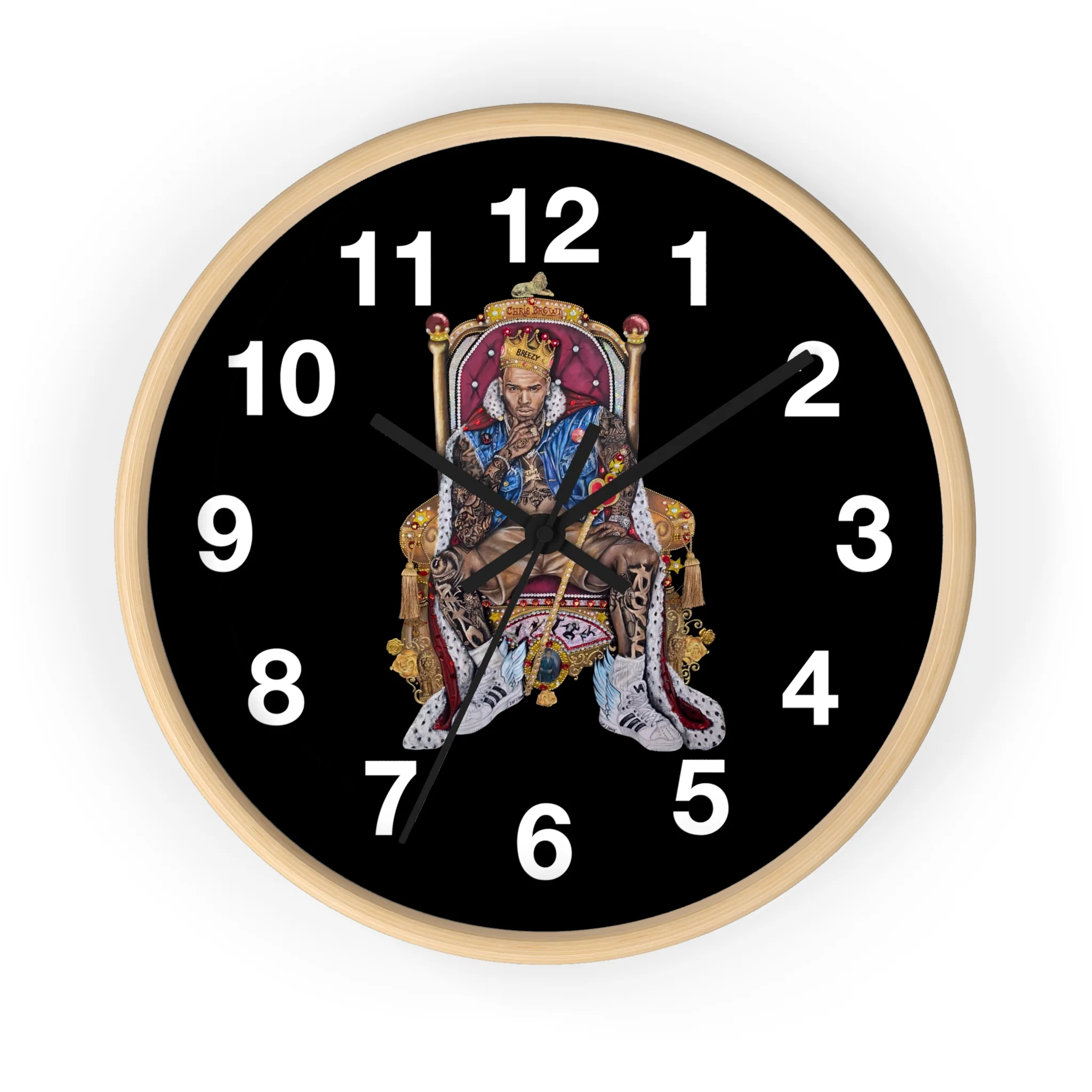 "20 YEARS OF CHRIS BROWN" BY ERICA KRISSY Wall Clock - Image 5