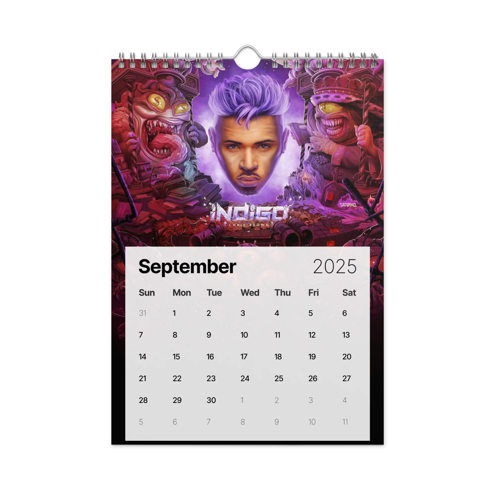 "20 YEARS OF CHRIS BROWN" BY ERICA KRISSY Wall Calendar (2025) - Image 10