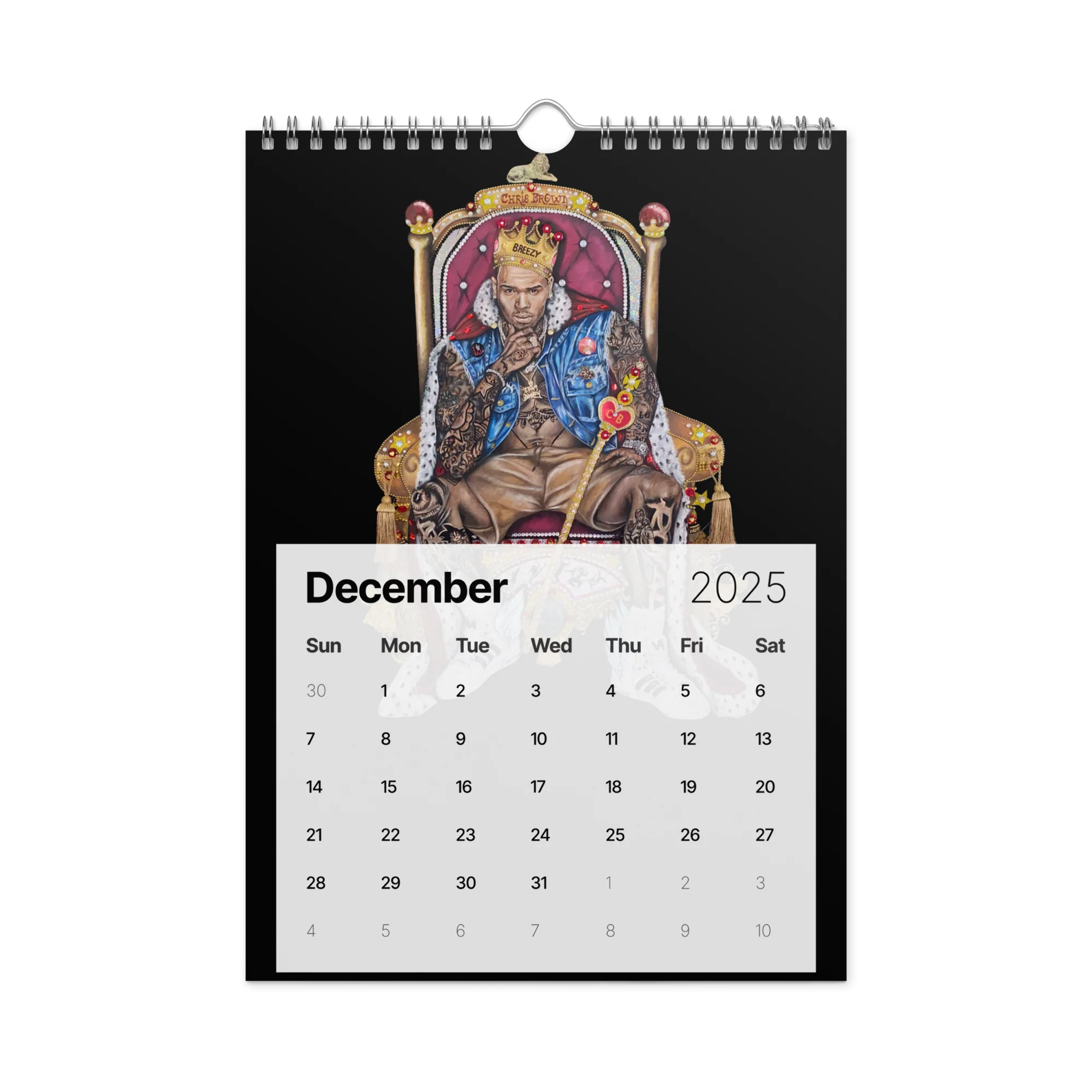 "20 YEARS OF CHRIS BROWN" BY ERICA KRISSY Wall Calendar (2025) - Image 13