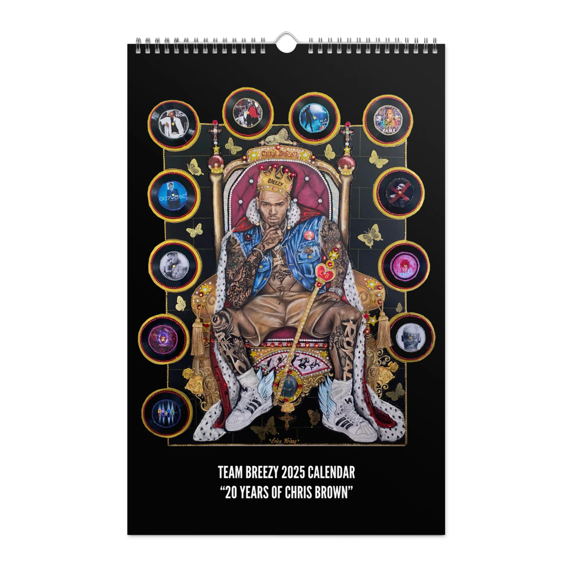 "20 YEARS OF CHRIS BROWN" BY ERICA KRISSY Wall Calendar (2025) - Image 14