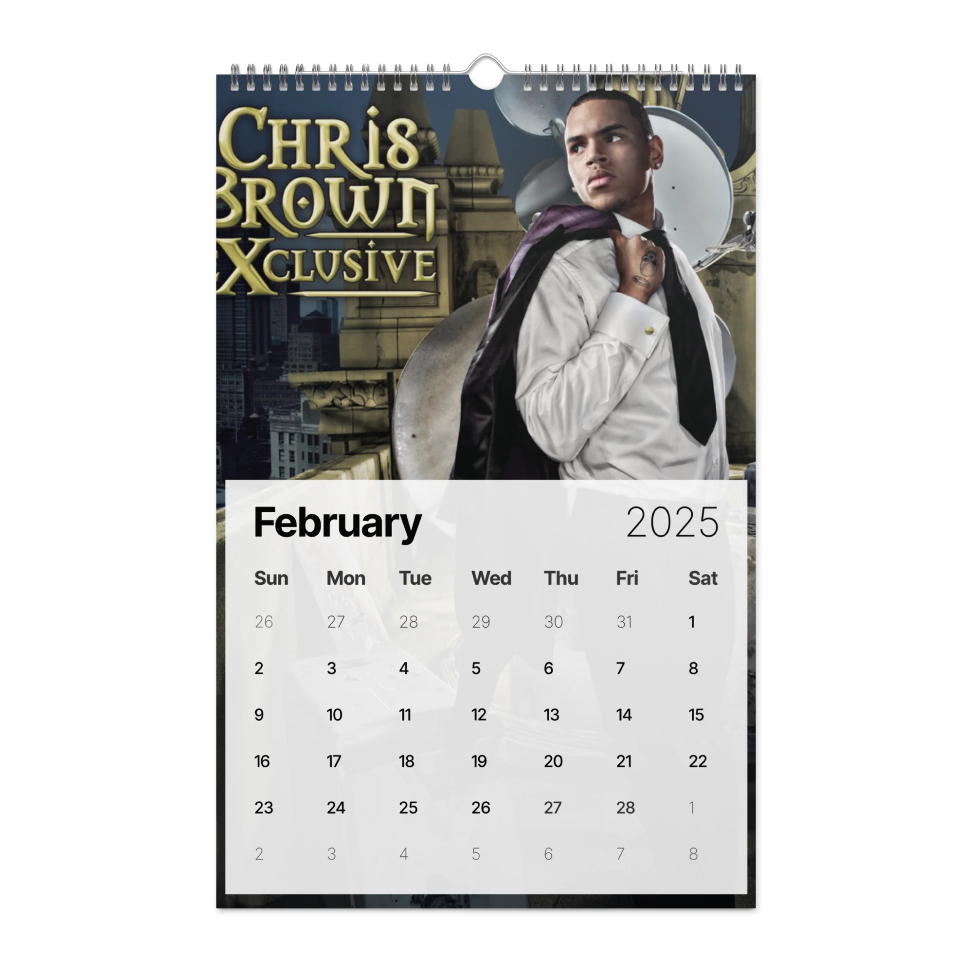 "20 YEARS OF CHRIS BROWN" BY ERICA KRISSY Wall Calendar (2025) - Image 16