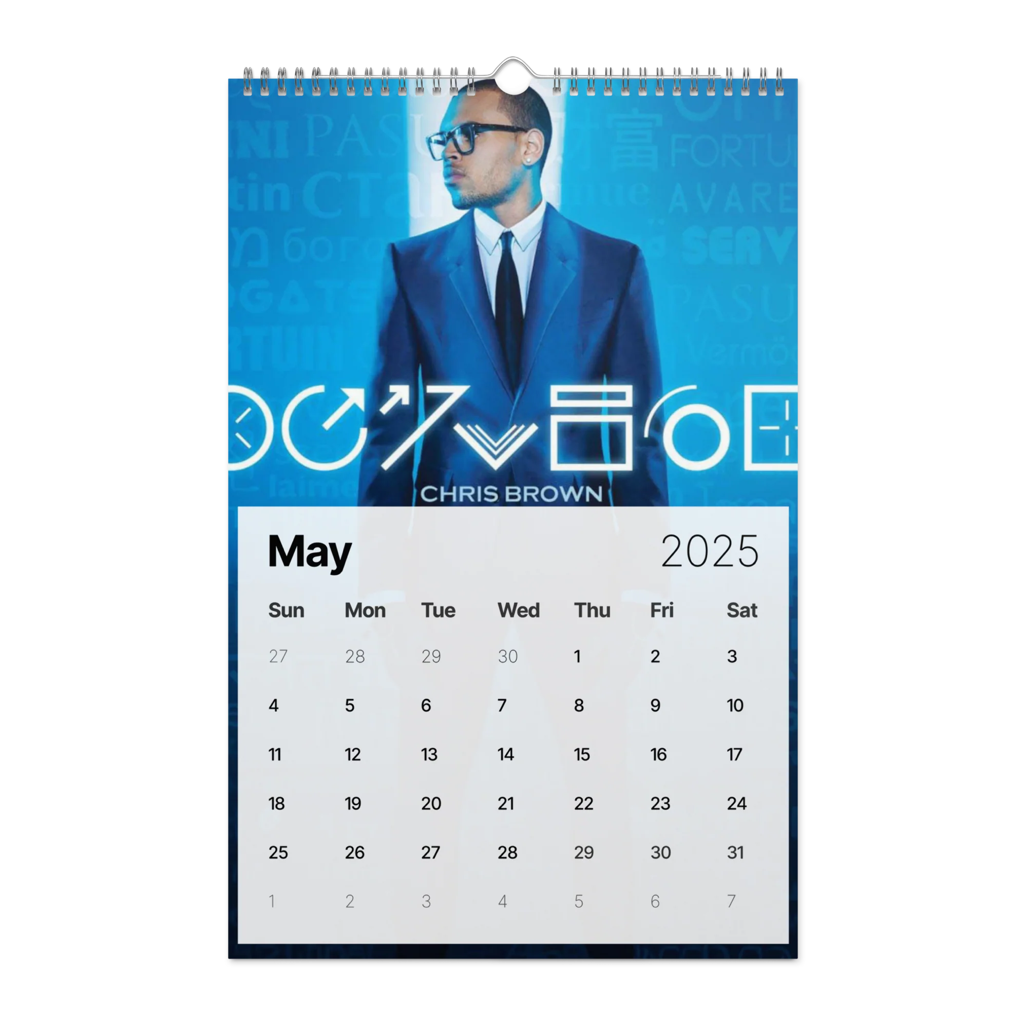 "20 YEARS OF CHRIS BROWN" BY ERICA KRISSY Wall Calendar (2025) - Image 19