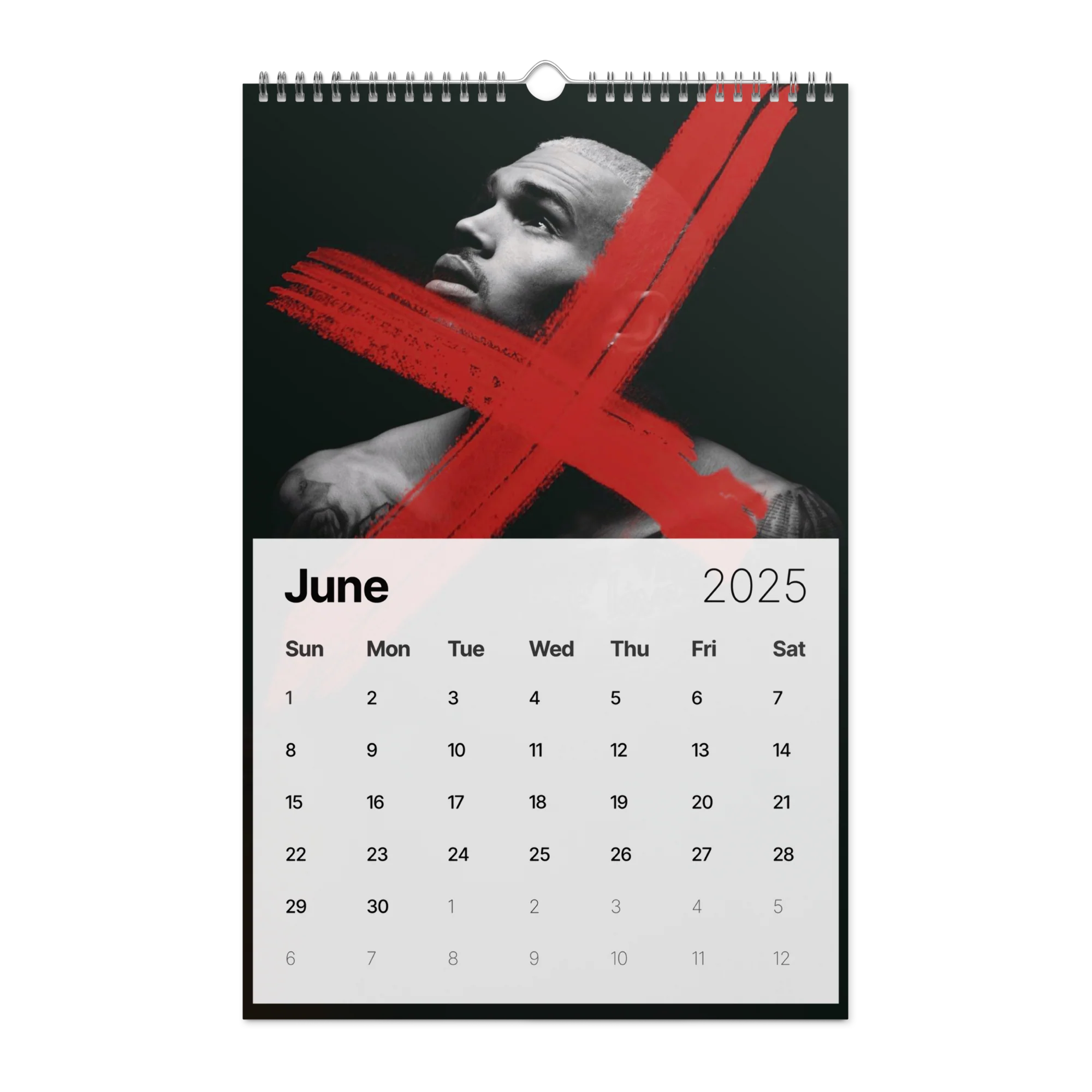 "20 YEARS OF CHRIS BROWN" BY ERICA KRISSY Wall Calendar (2025) - Image 20