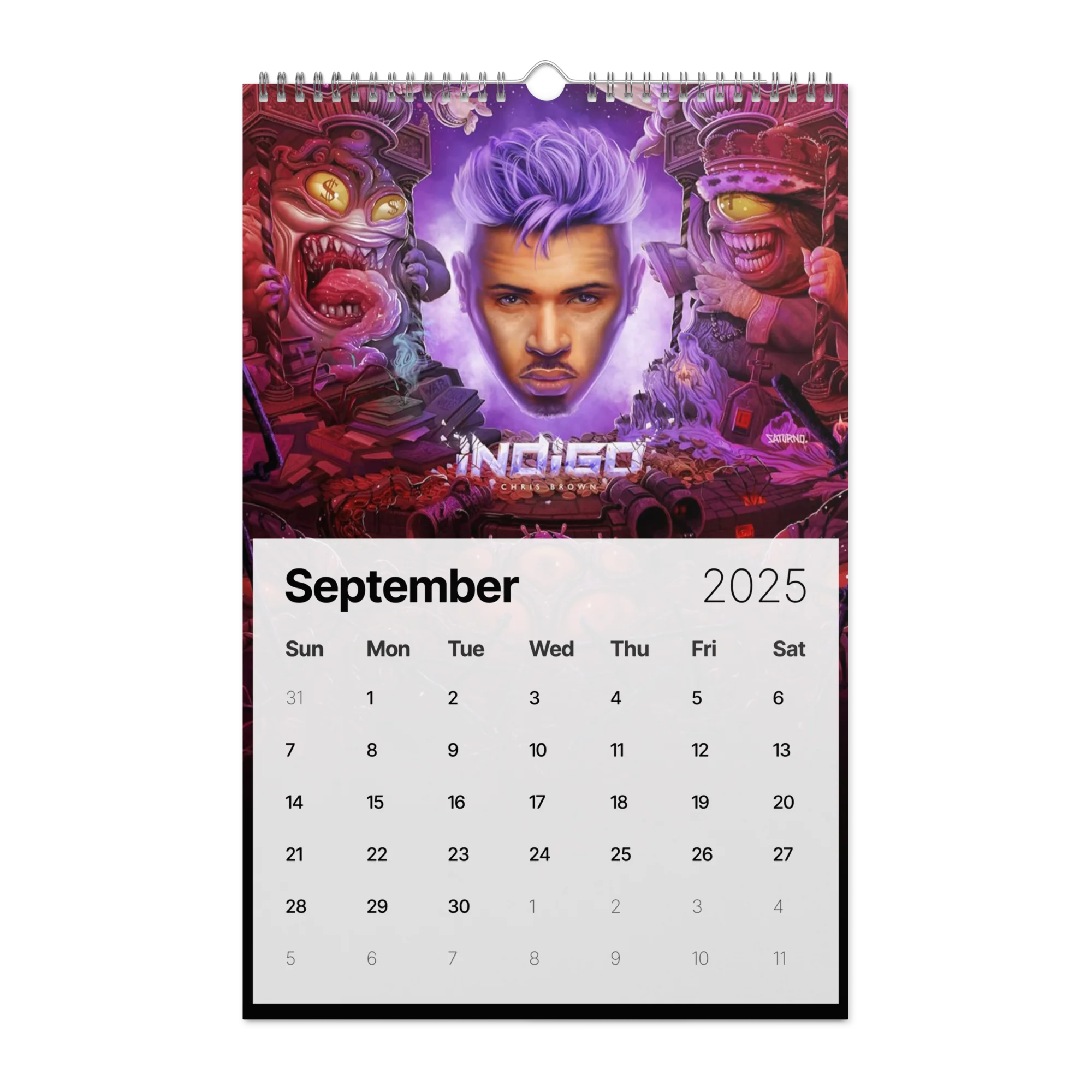 "20 YEARS OF CHRIS BROWN" BY ERICA KRISSY Wall Calendar (2025) - Image 23