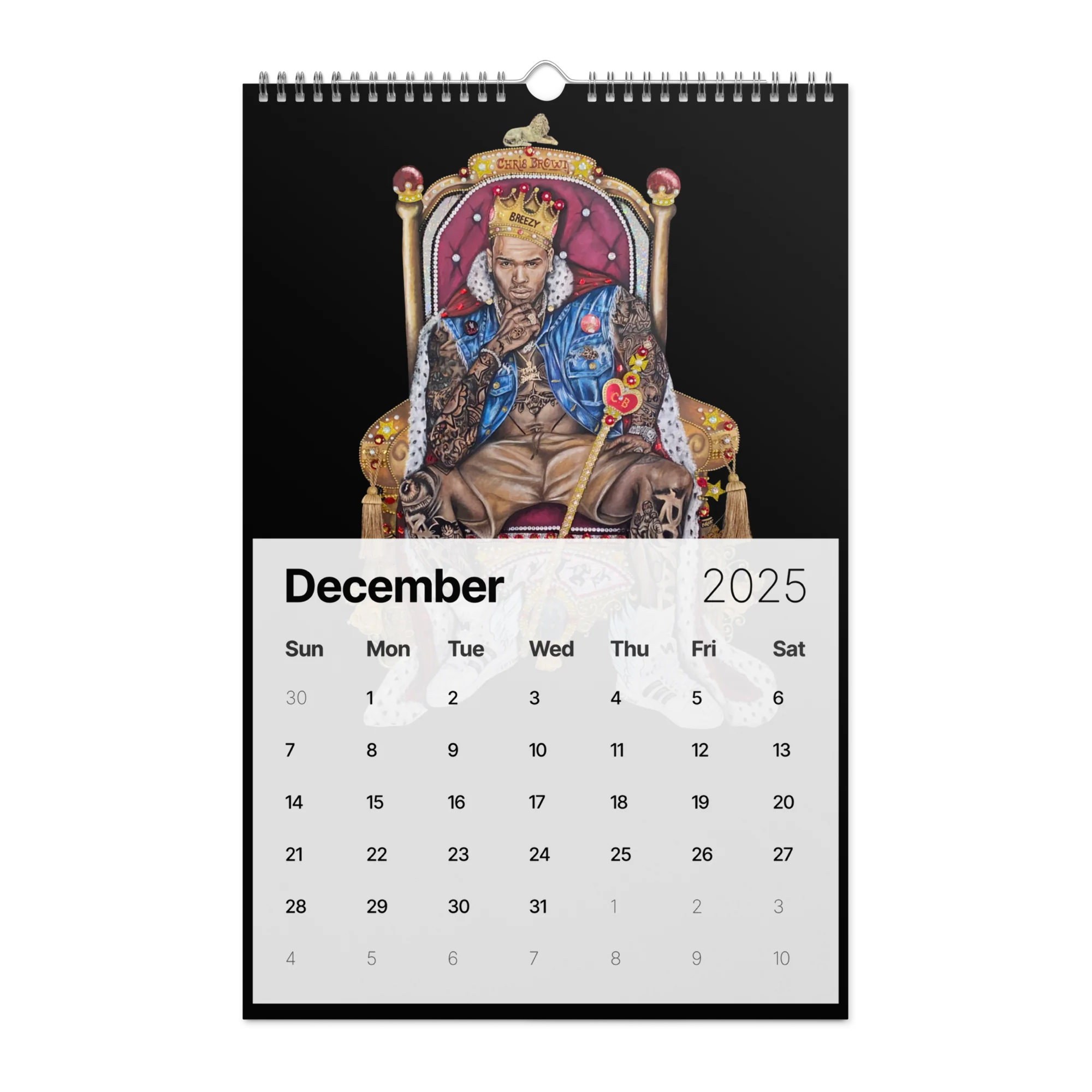 "20 YEARS OF CHRIS BROWN" BY ERICA KRISSY Wall Calendar (2025) - Image 26