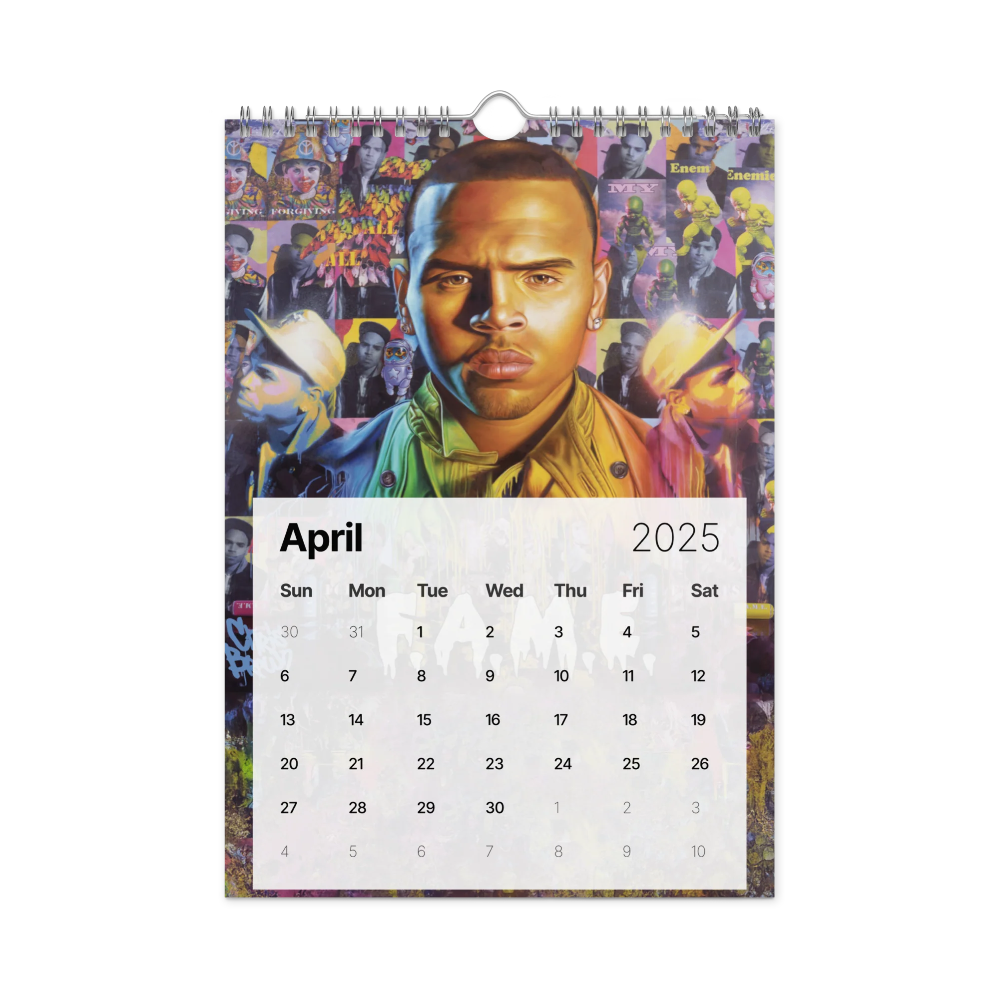 "20 YEARS OF CHRIS BROWN" BY ERICA KRISSY Wall Calendar (2025) - Image 5