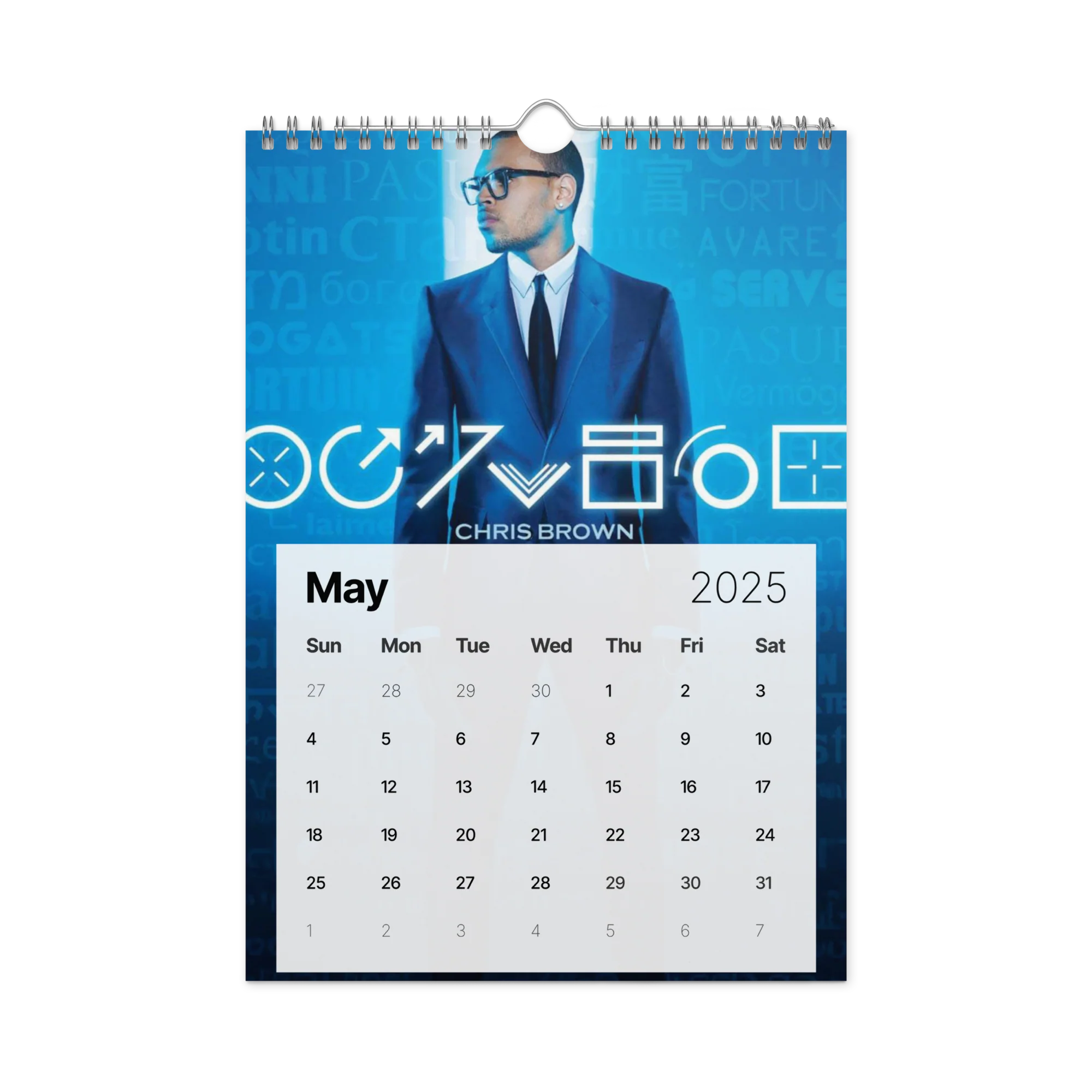 "20 YEARS OF CHRIS BROWN" BY ERICA KRISSY Wall Calendar (2025) - Image 6