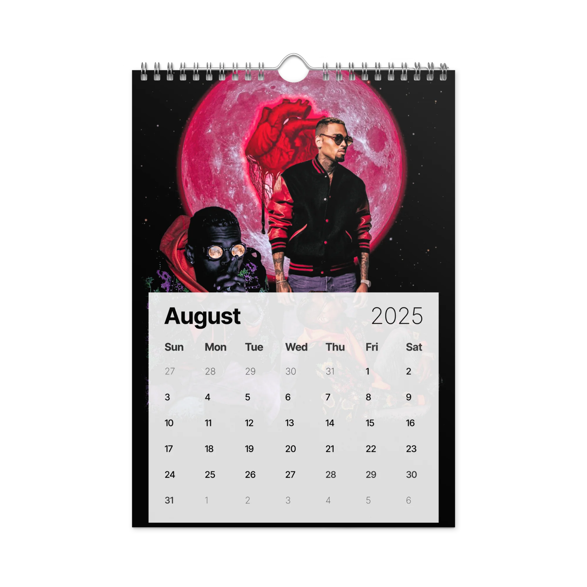 "20 YEARS OF CHRIS BROWN" BY ERICA KRISSY Wall Calendar (2025) - Image 9
