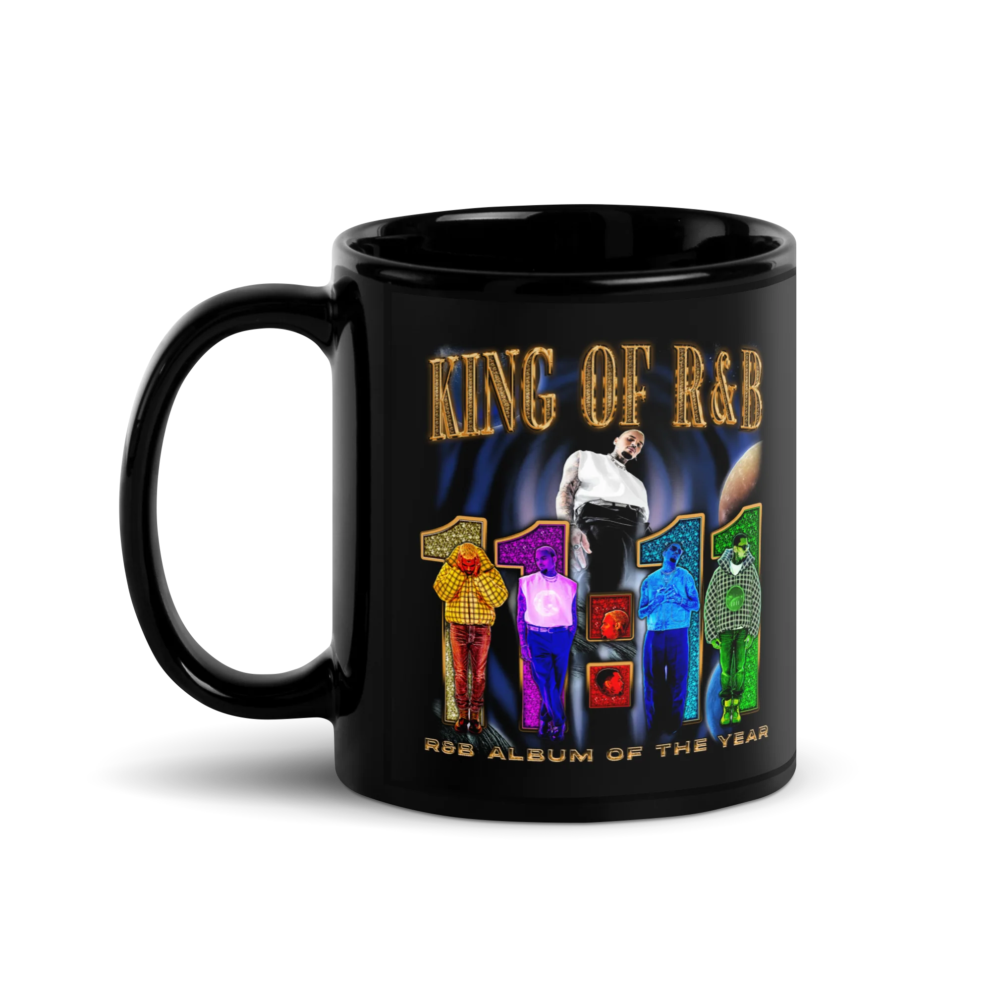 BEST R&B ALBUM (11:11 DELUXE) Black Glossy Mug - Image 3