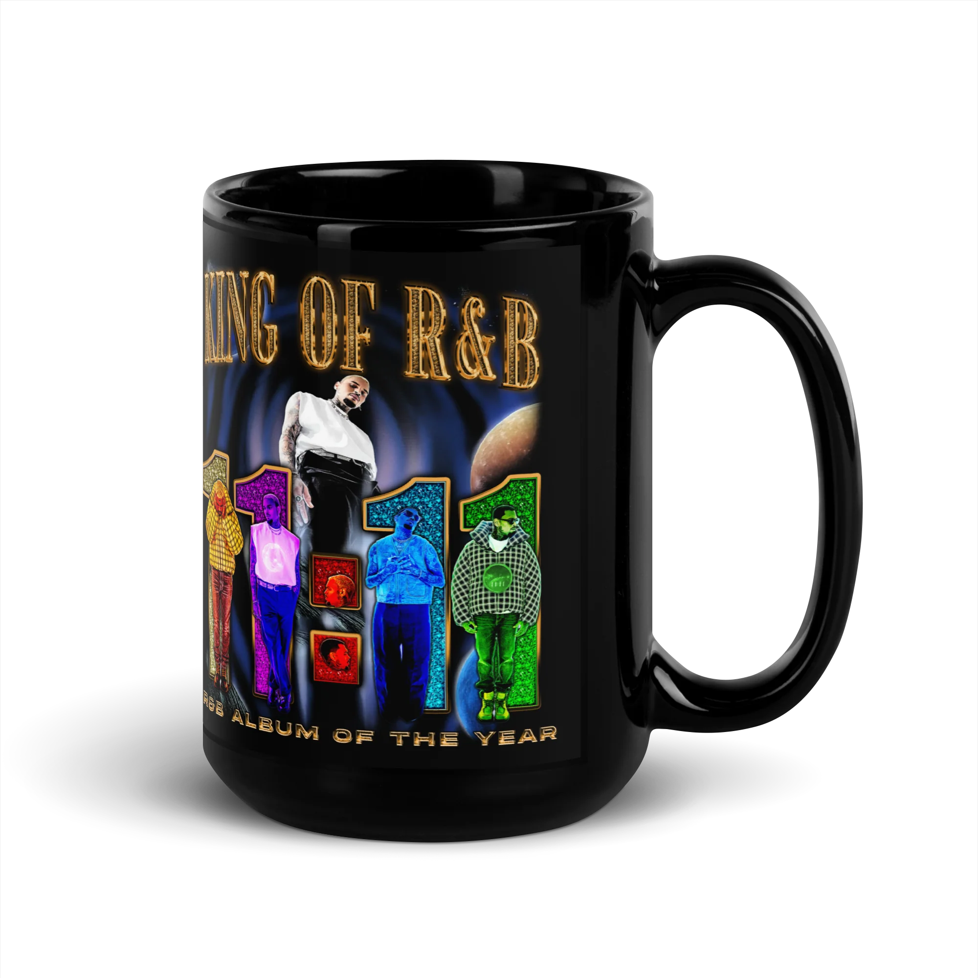 BEST R&B ALBUM (11:11 DELUXE) Black Glossy Mug - Image 4