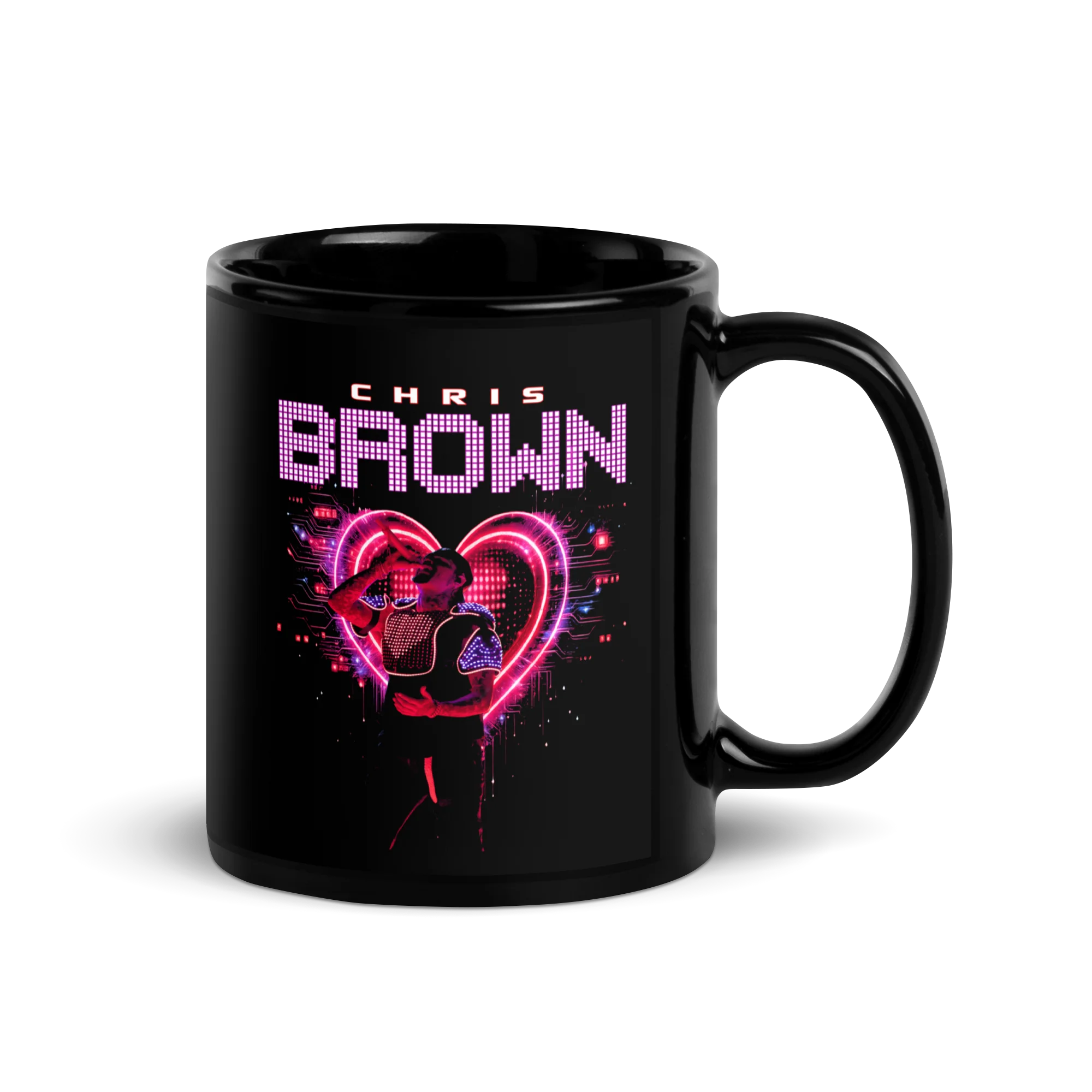 DIGITAL LOVE Black Glossy Mug