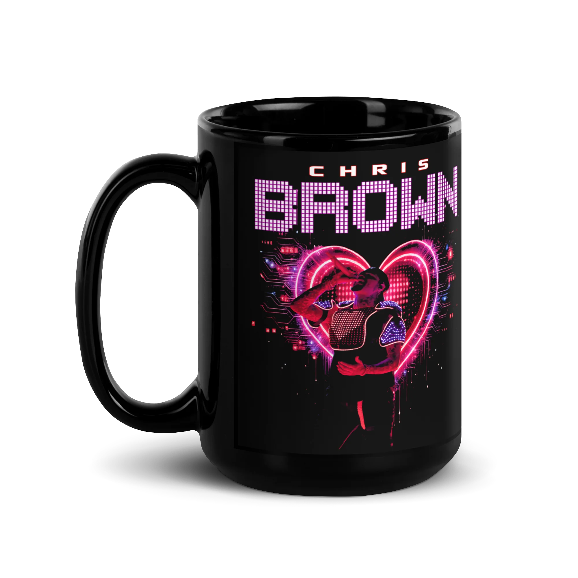 DIGITAL LOVE Black Glossy Mug - Image 3