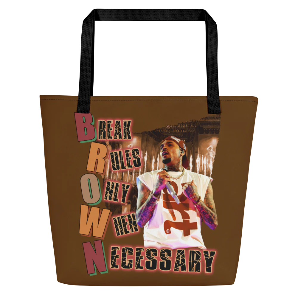 BREAK RULES All-Over Print Large Tote Bag