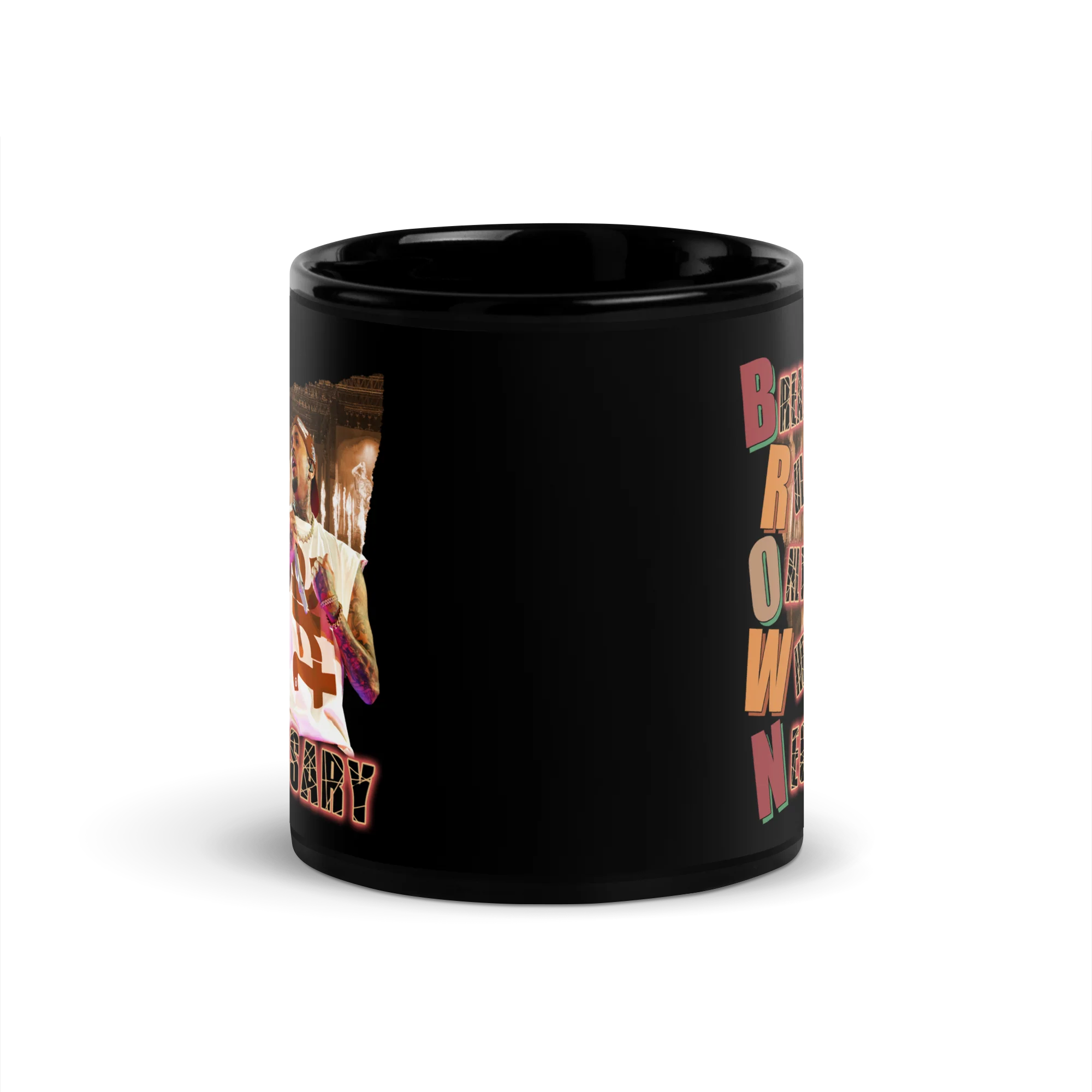 BREAK RULES Black Glossy Mug - Image 3