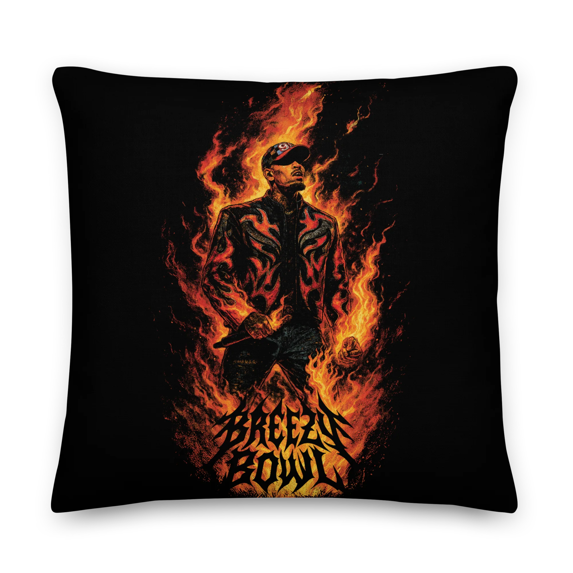 BREEZY BOWL FLAME Premium Pillow - Image 3
