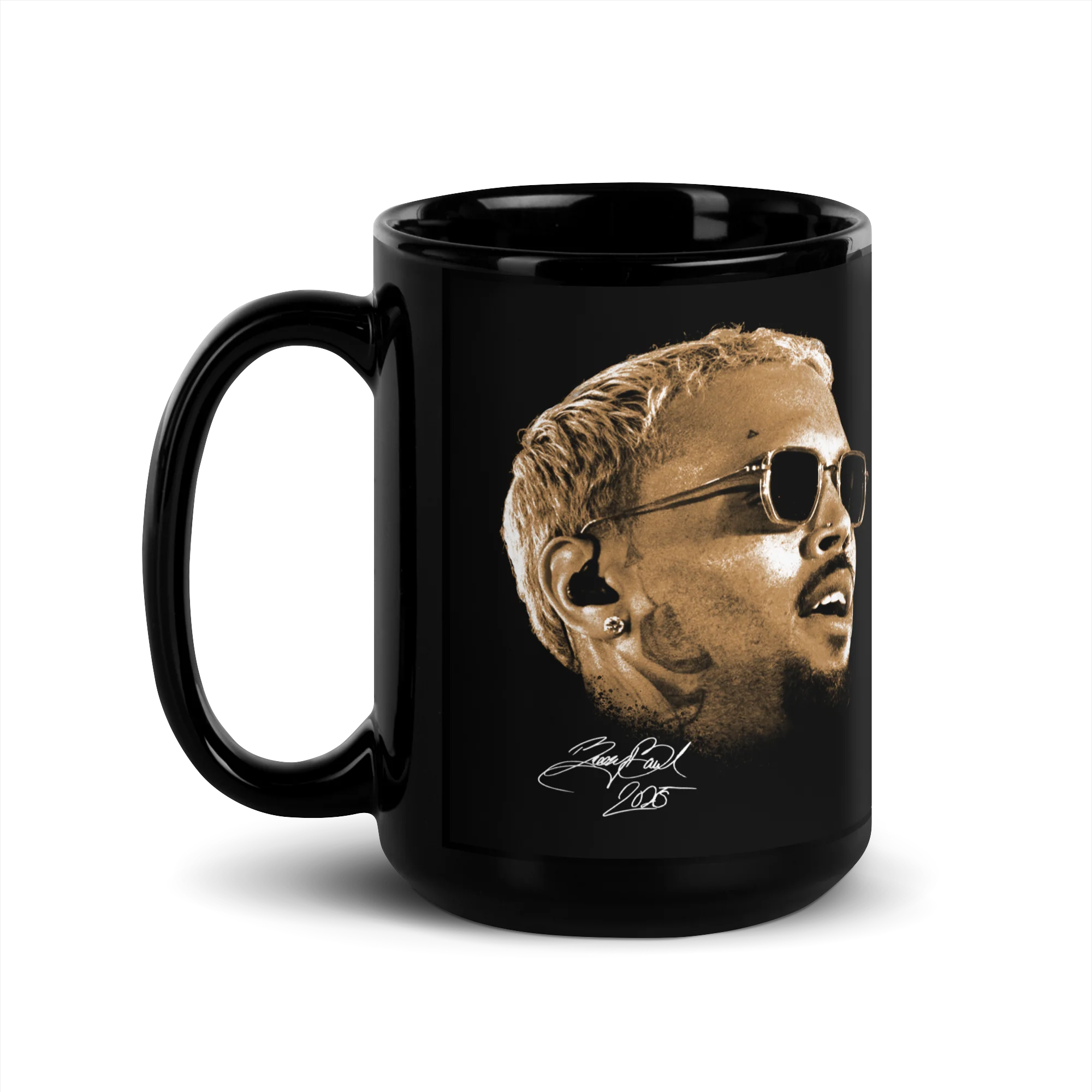 BREEZY BOWL XX BIG HEAD BLACK GLOSSY MUG - Image 4