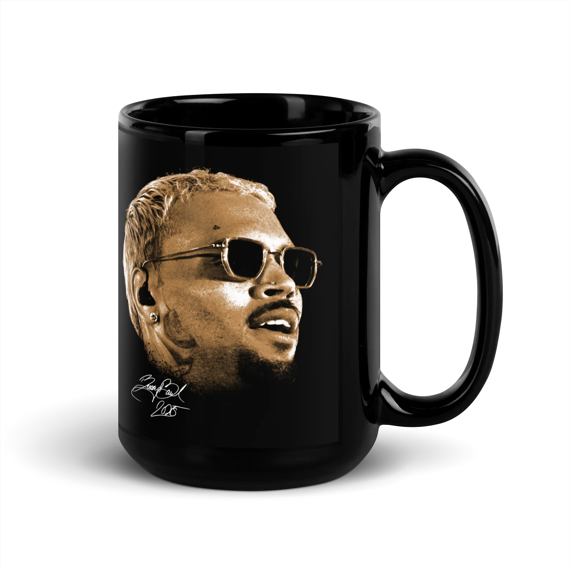 BREEZY BOWL XX BIG HEAD BLACK GLOSSY MUG - Image 5