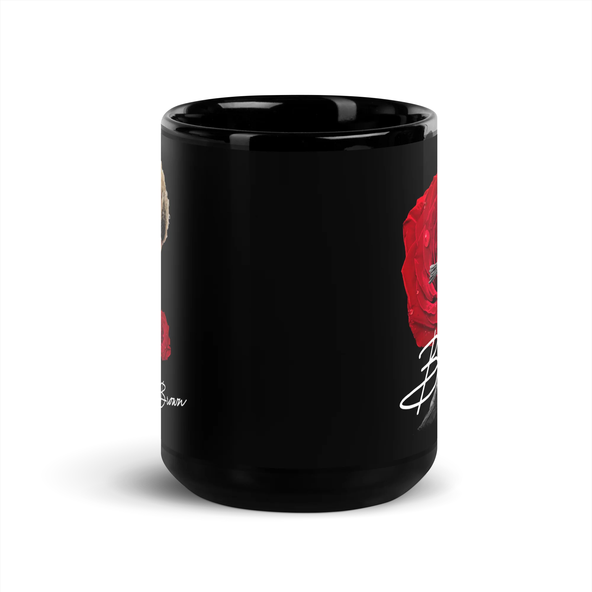 BREEZY ROSE Black Glossy Mug - Image 6