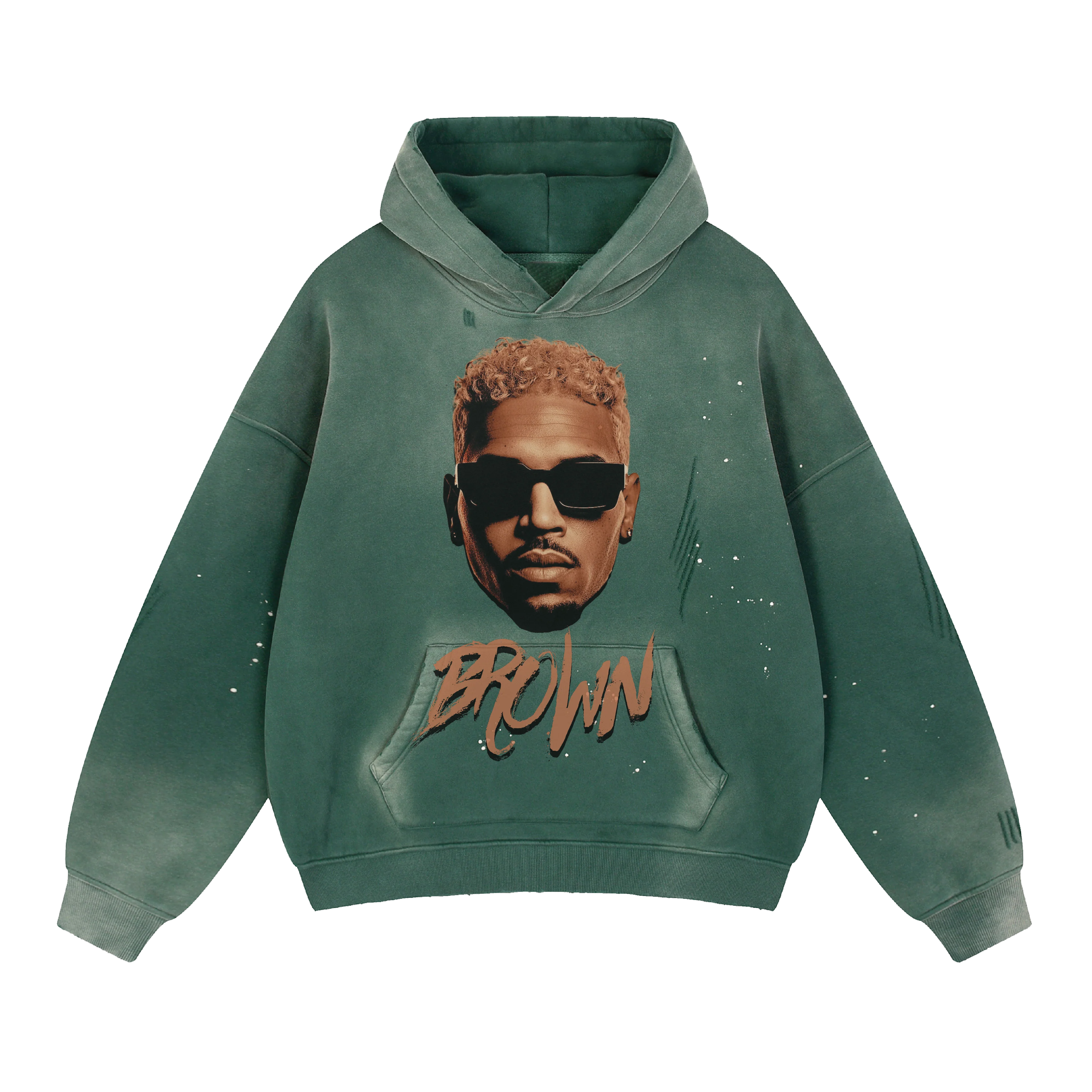 BROWN BIG HEAD HOODIE