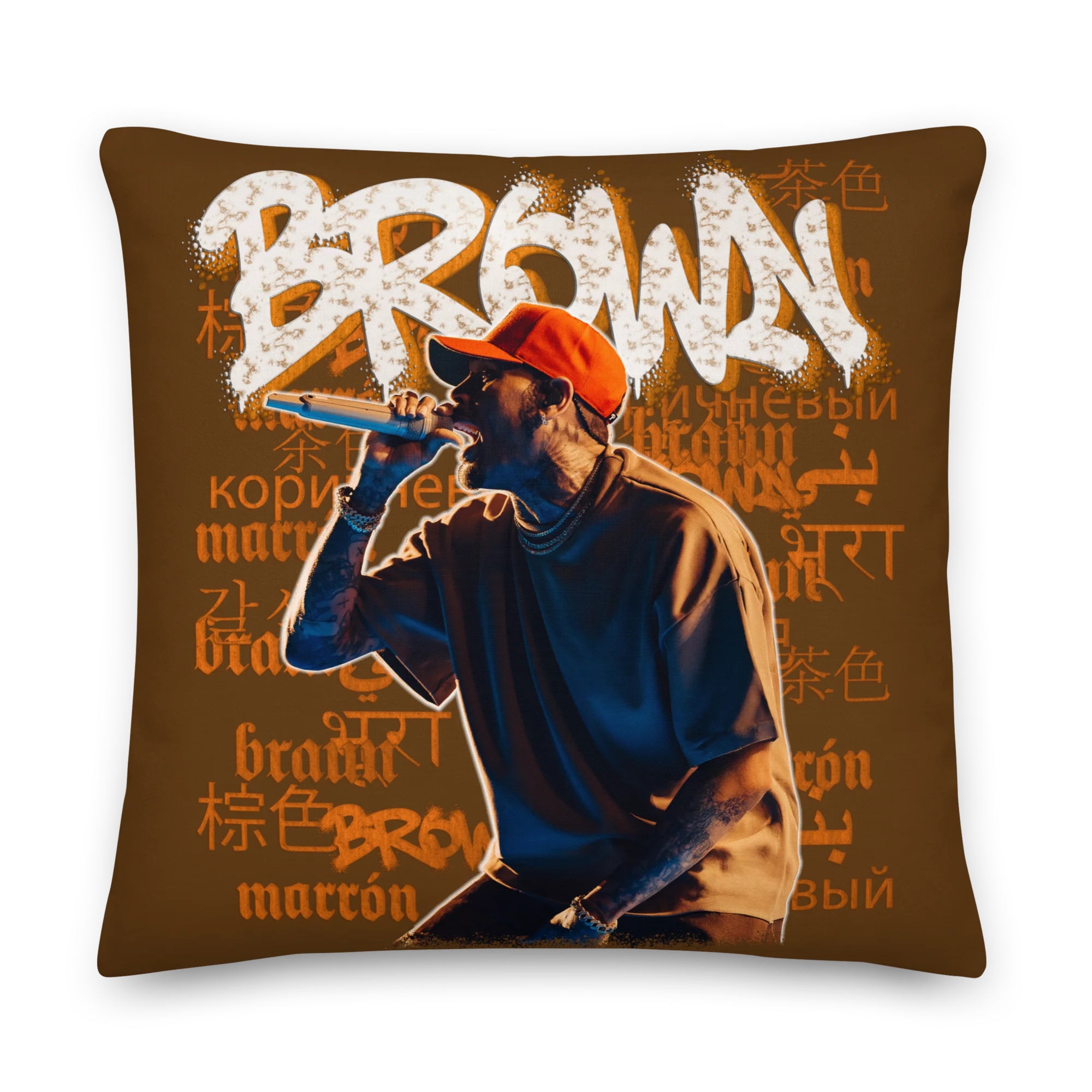 BROWN LANGUAGE Premium Pillow - Image 3