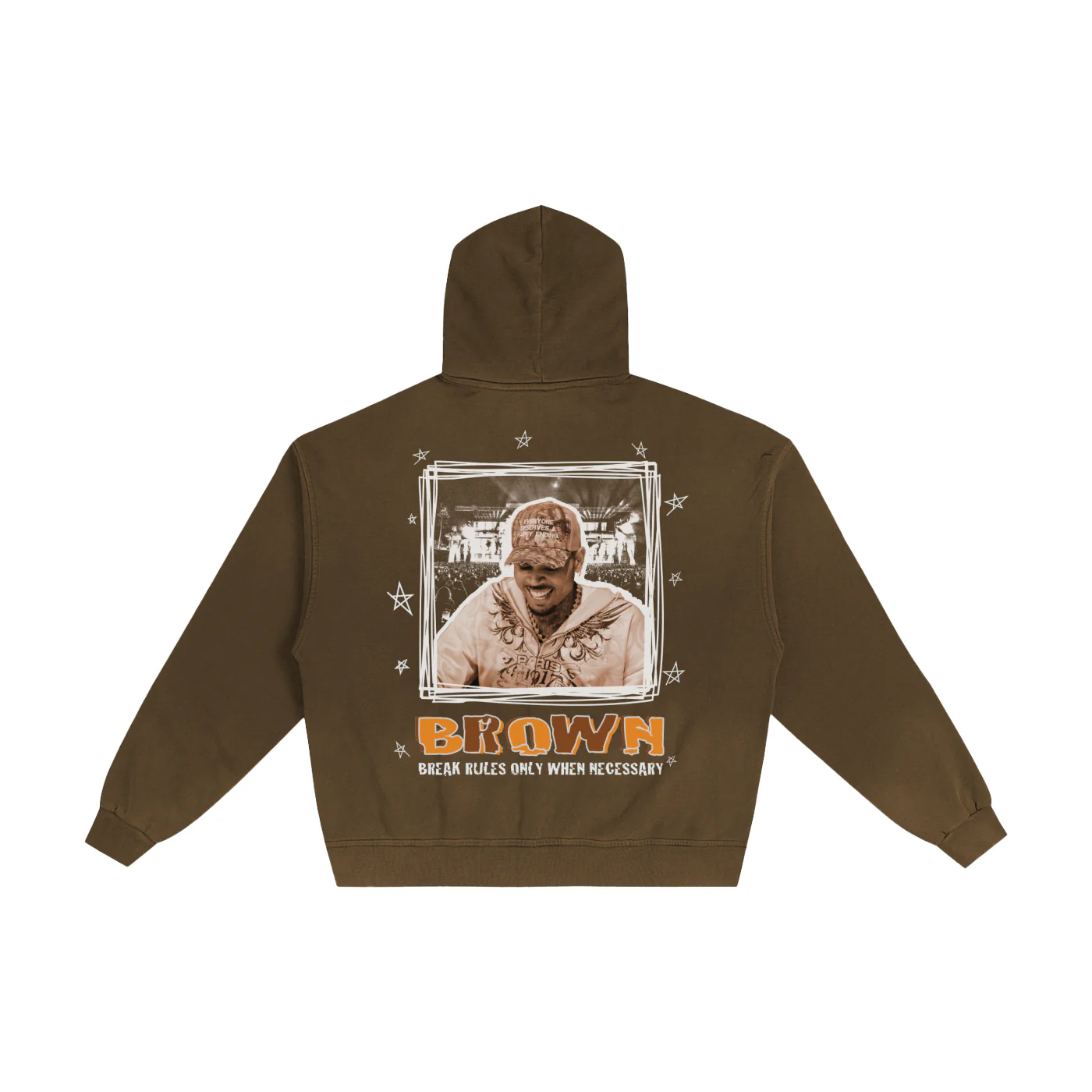 BROWN PREGAME SCRIBBLE Zip Hoodie - Image 2