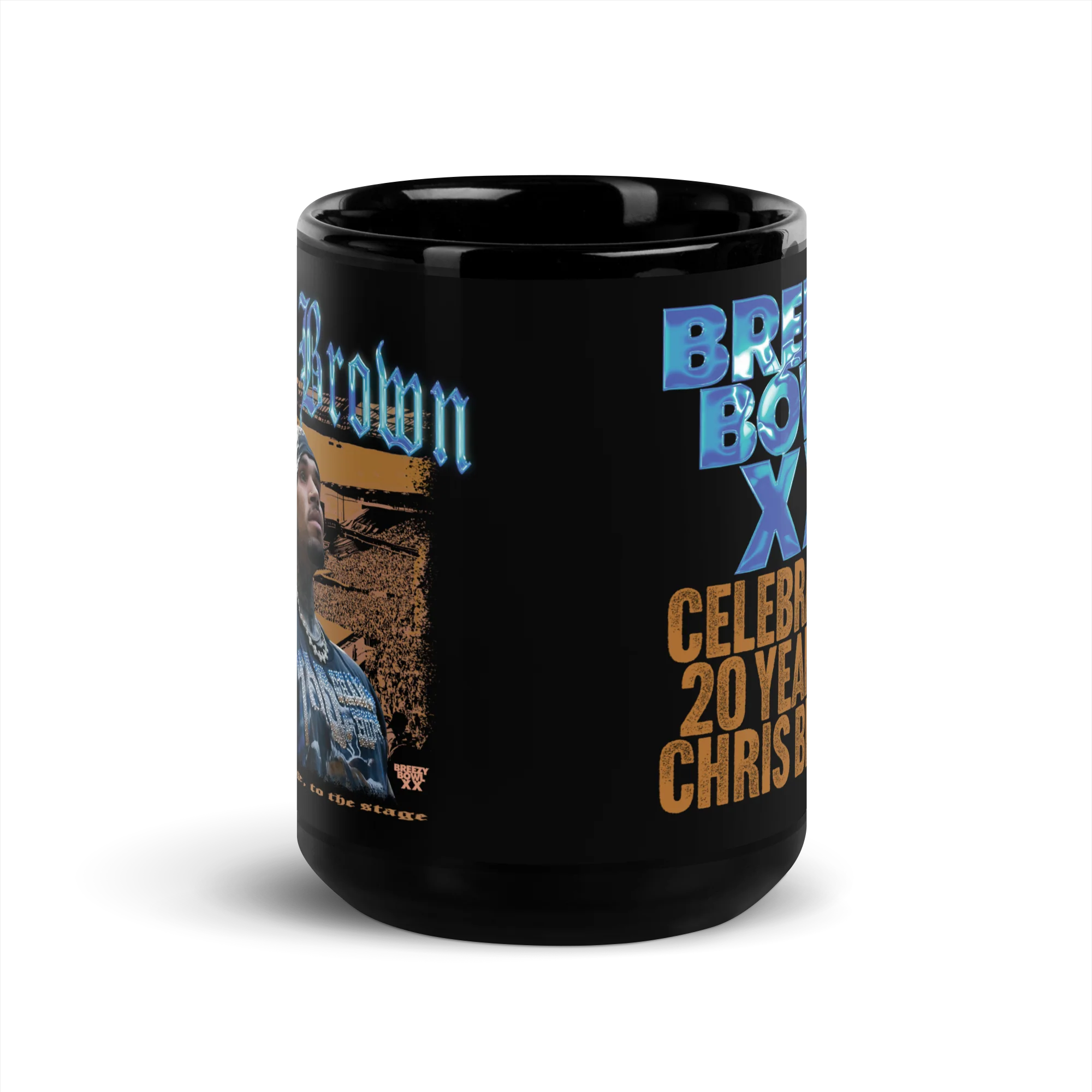 CAGE TO STAGE Black Glossy Mug - Image 6