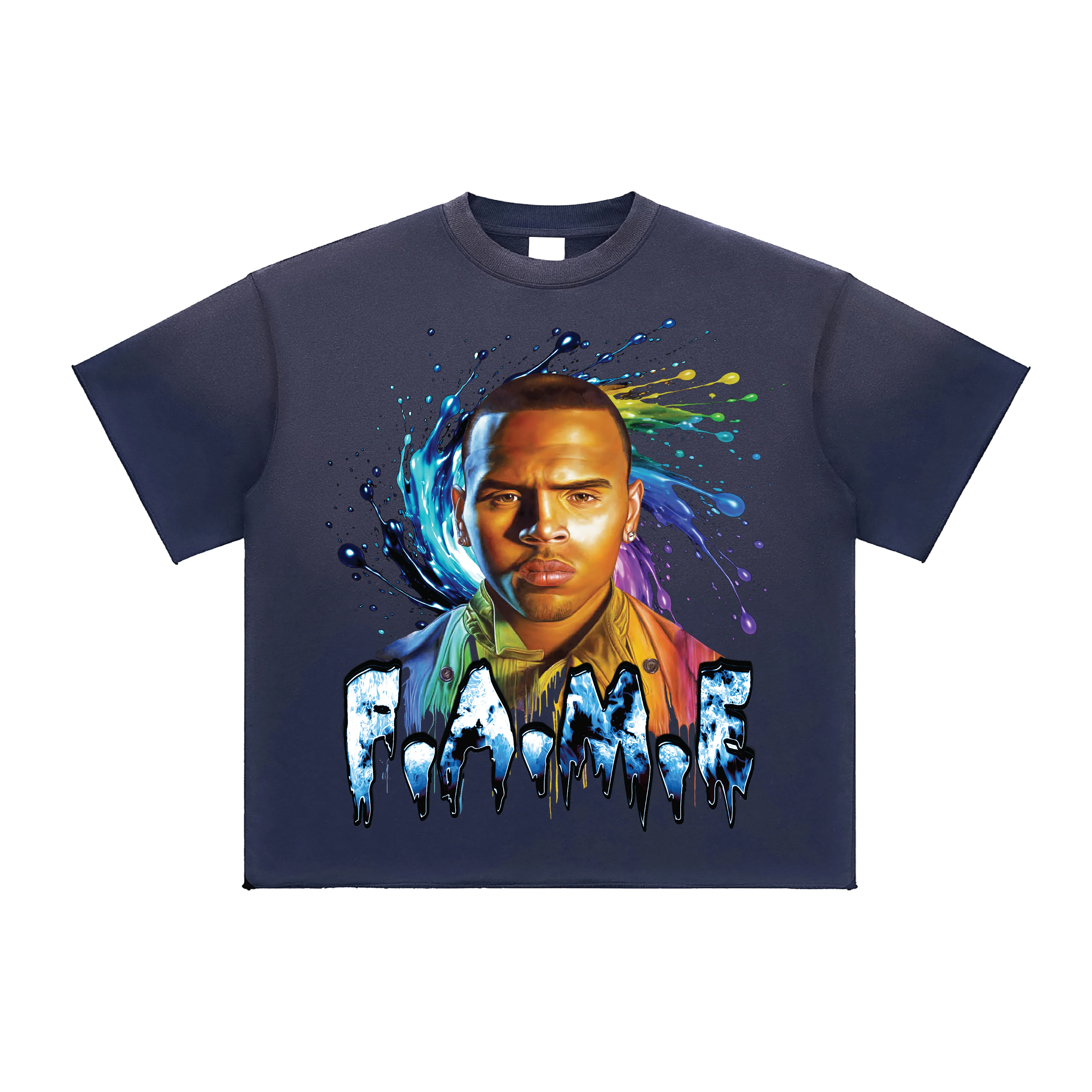 FAME 15TH ANNIVERSARY SPIRAL Sun Fade Raw Edge T-Shirt - Image 3