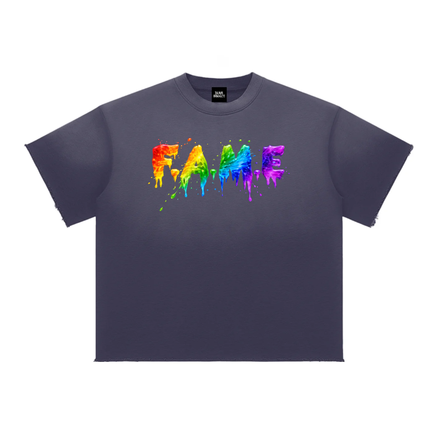 F.A.M.E. 15TH ANNIVERSARY SPLATTER Sun Fade Raw Edge S/S T-Shirt