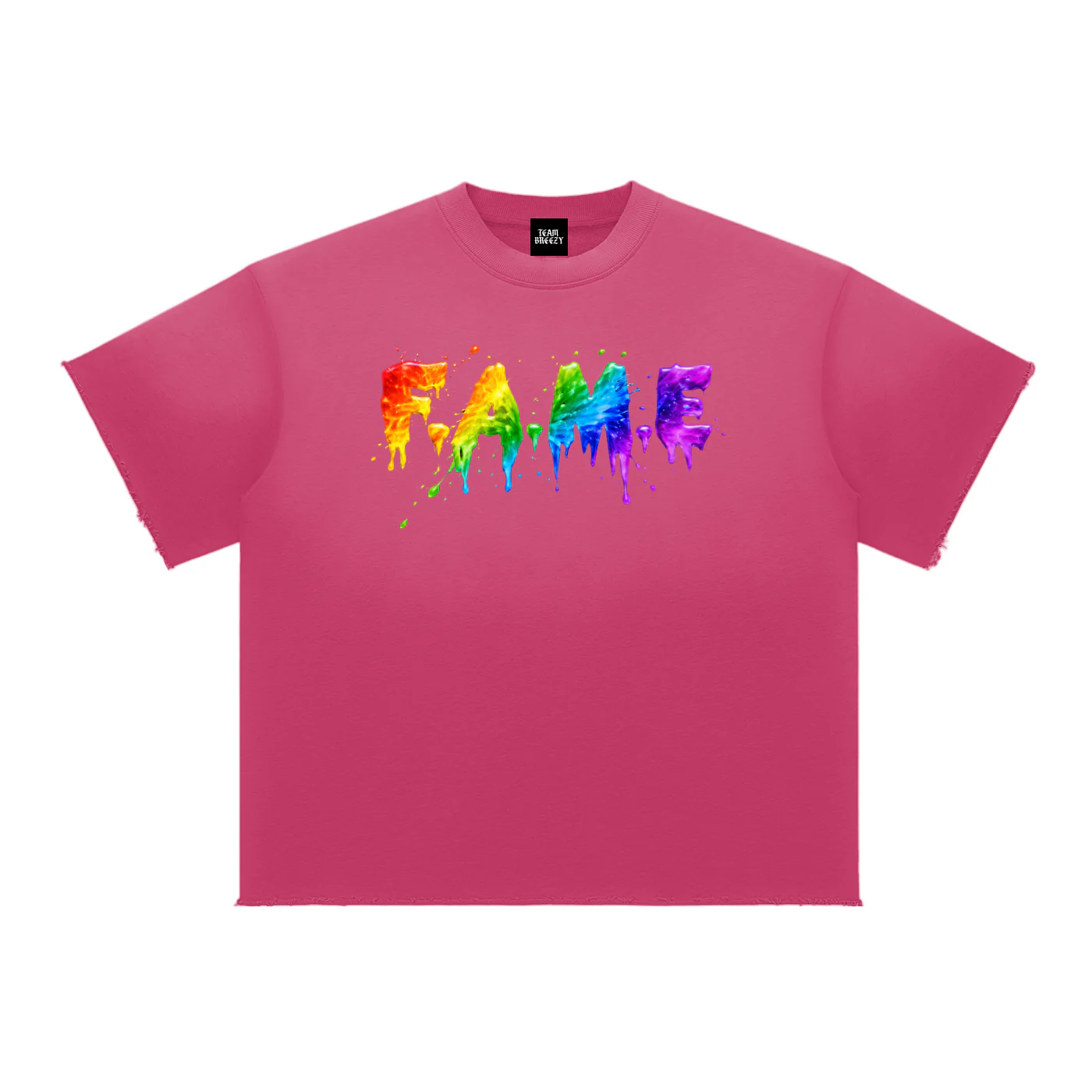 F.A.M.E. 15TH ANNIVERSARY SPLATTER Sun Fade Raw Edge S/S T-Shirt - Image 5
