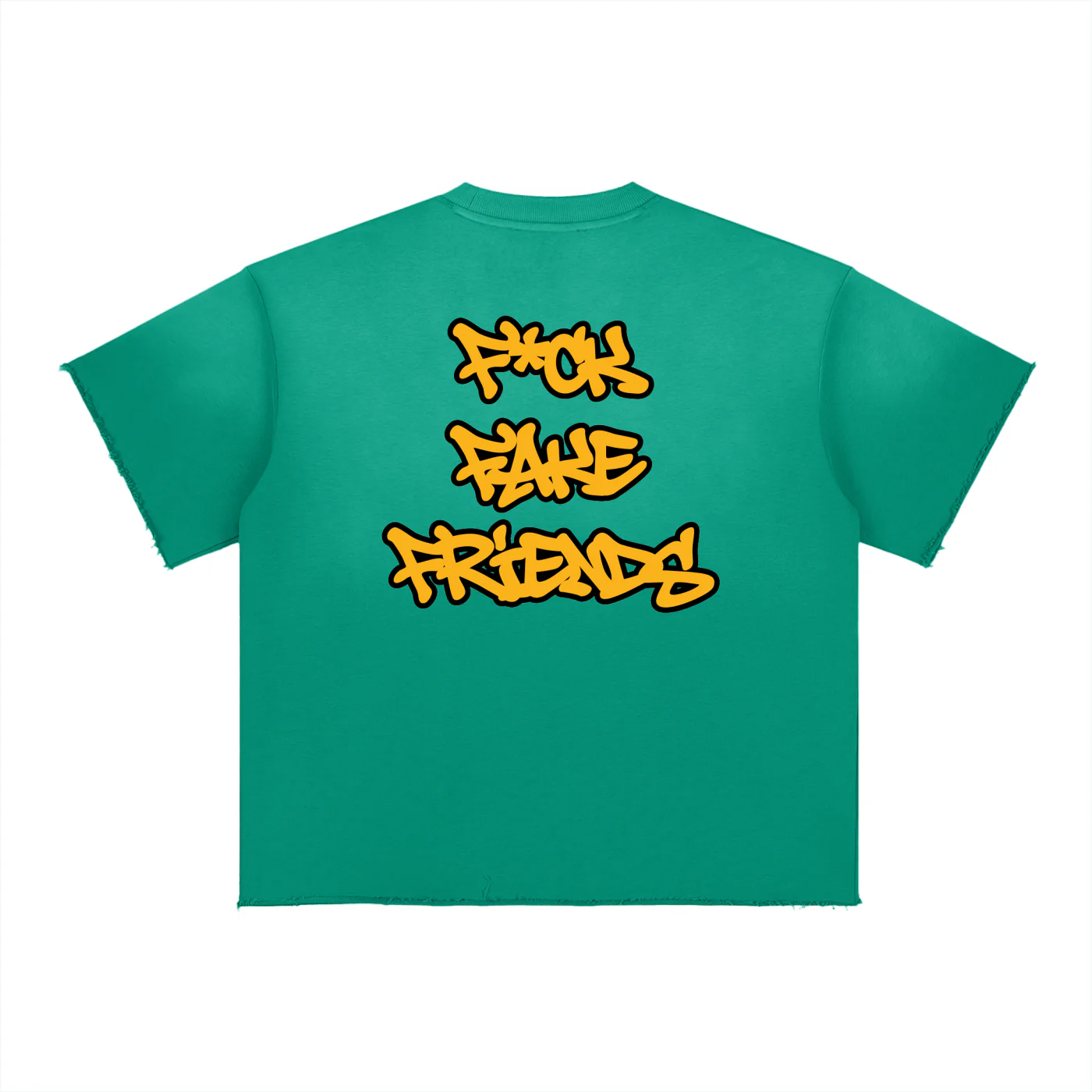 F*CK FAKE FRIENDS GREEN S/S T-SHIRT - Image 2