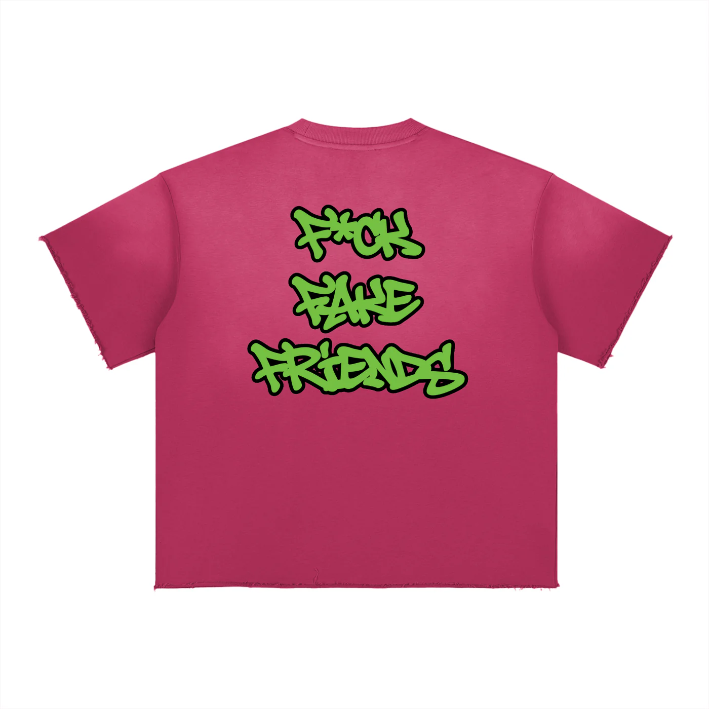 F*CK FAKE FRIENDS PINK S/S T-SHIRT - Image 2