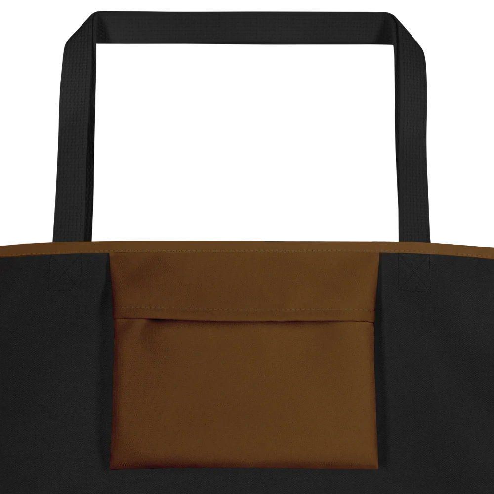 FUZZY BROWN All-Over Print Large Tote Bag - Image 3