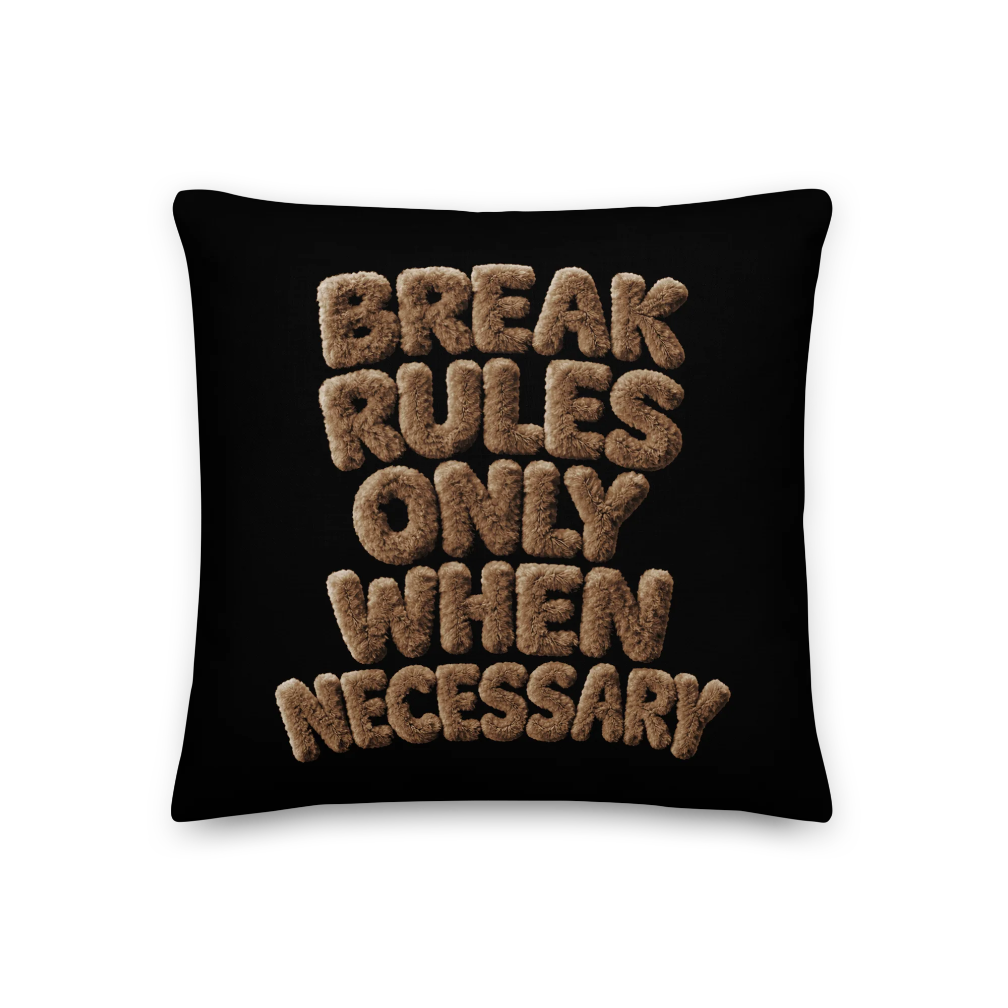 FUZZY BROWN Premium Pillow - Image 2