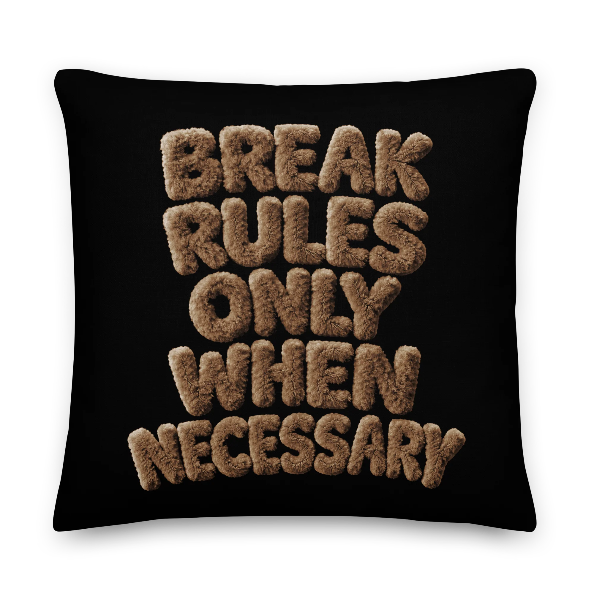 FUZZY BROWN Premium Pillow - Image 4