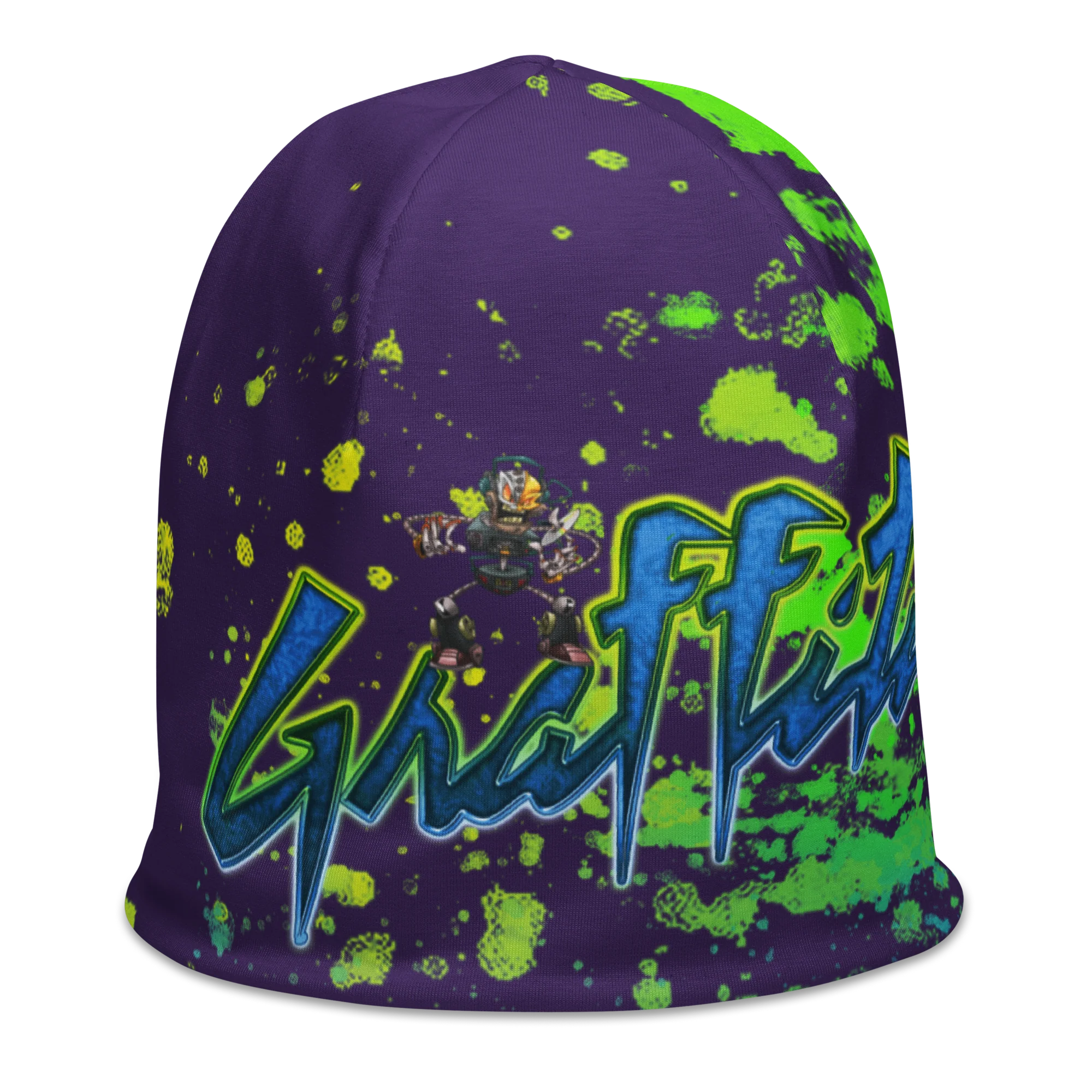 GRAFFITI LIMELIGHT All-Over Print Beanie - Image 3
