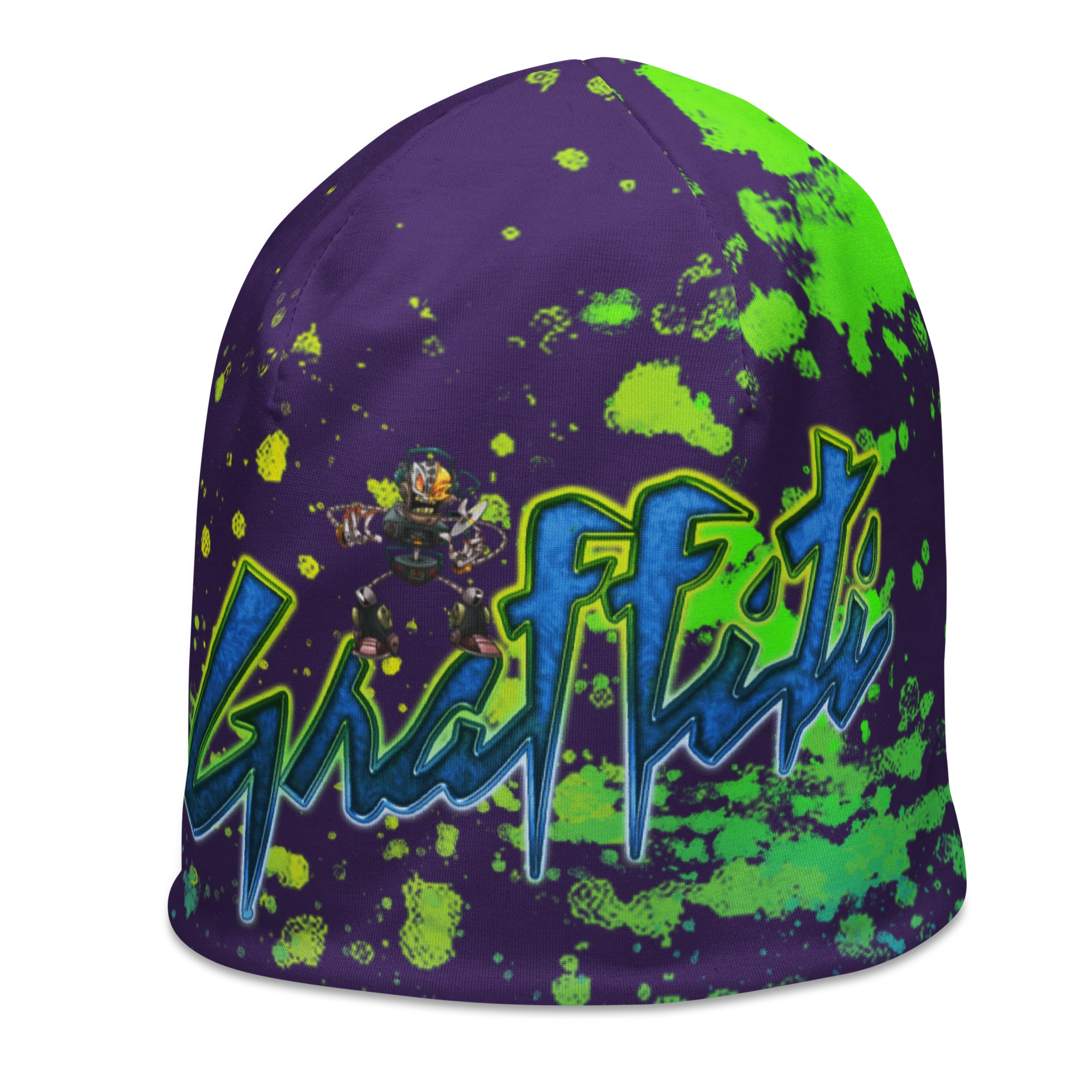 GRAFFITI LIMELIGHT All-Over Print Beanie - Image 4