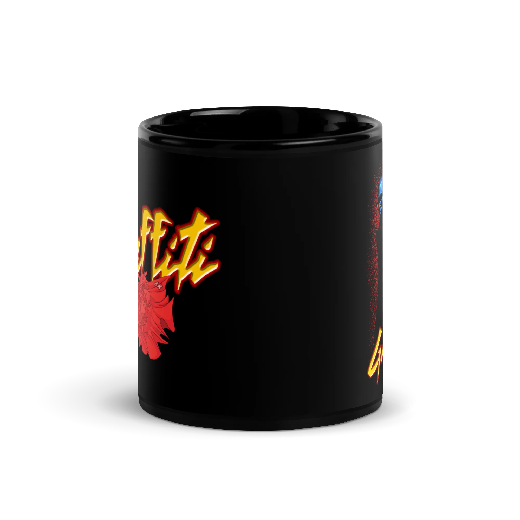 GRAFFITI ROLLOUT Black Glossy Mug - Image 3