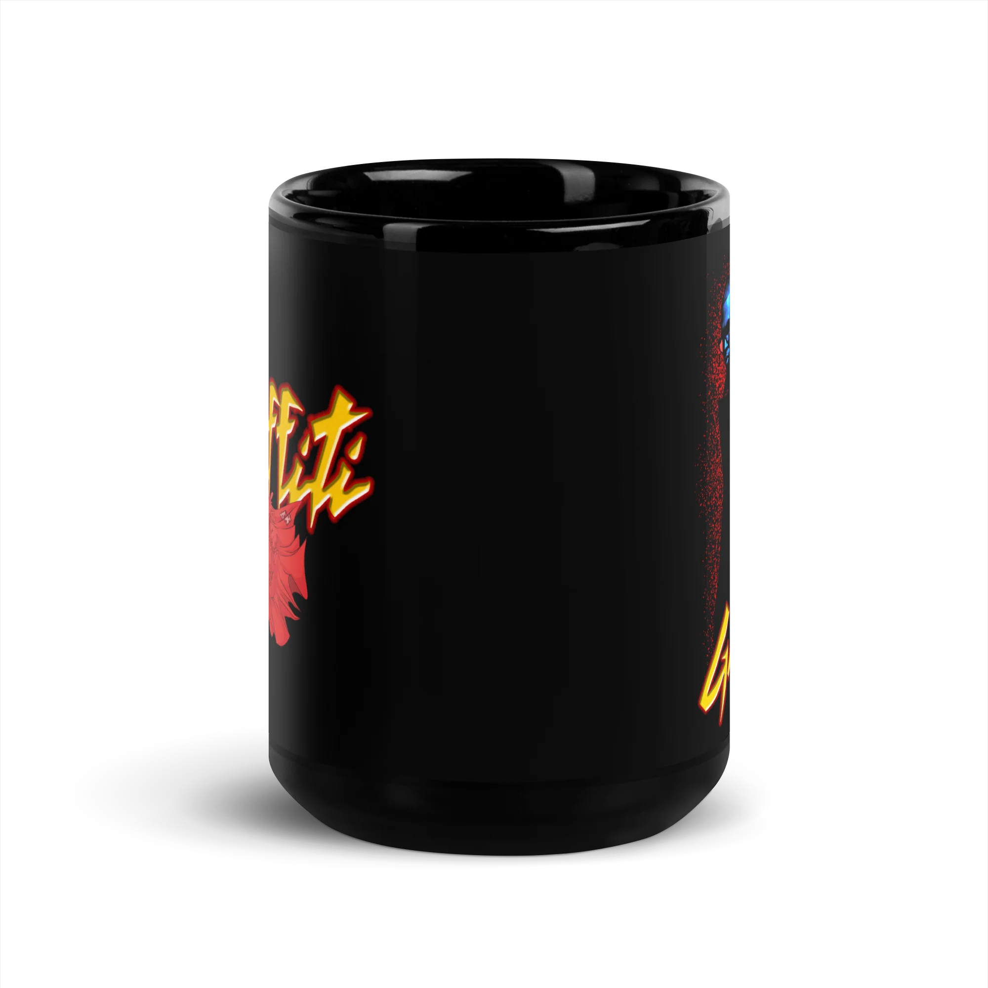 GRAFFITI ROLLOUT Black Glossy Mug - Image 6