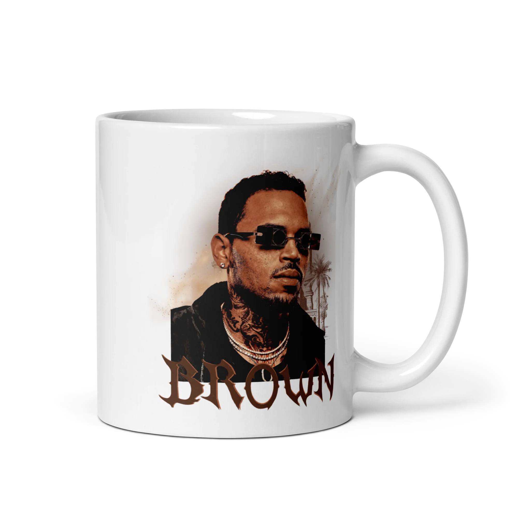 HIGHLINE BROWN White Glossy Mug - Image 2
