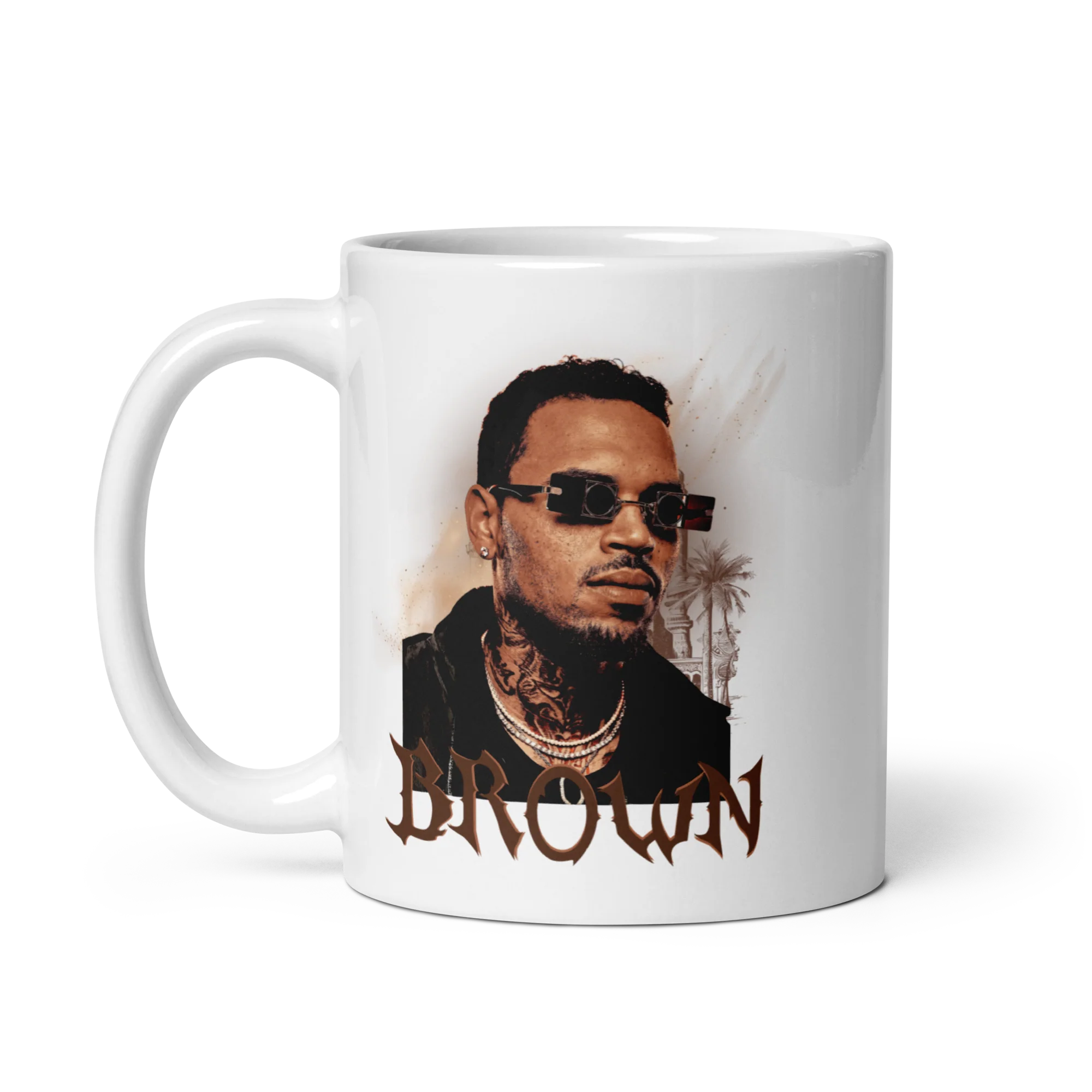 HIGHLINE BROWN White Glossy Mug - Image 3
