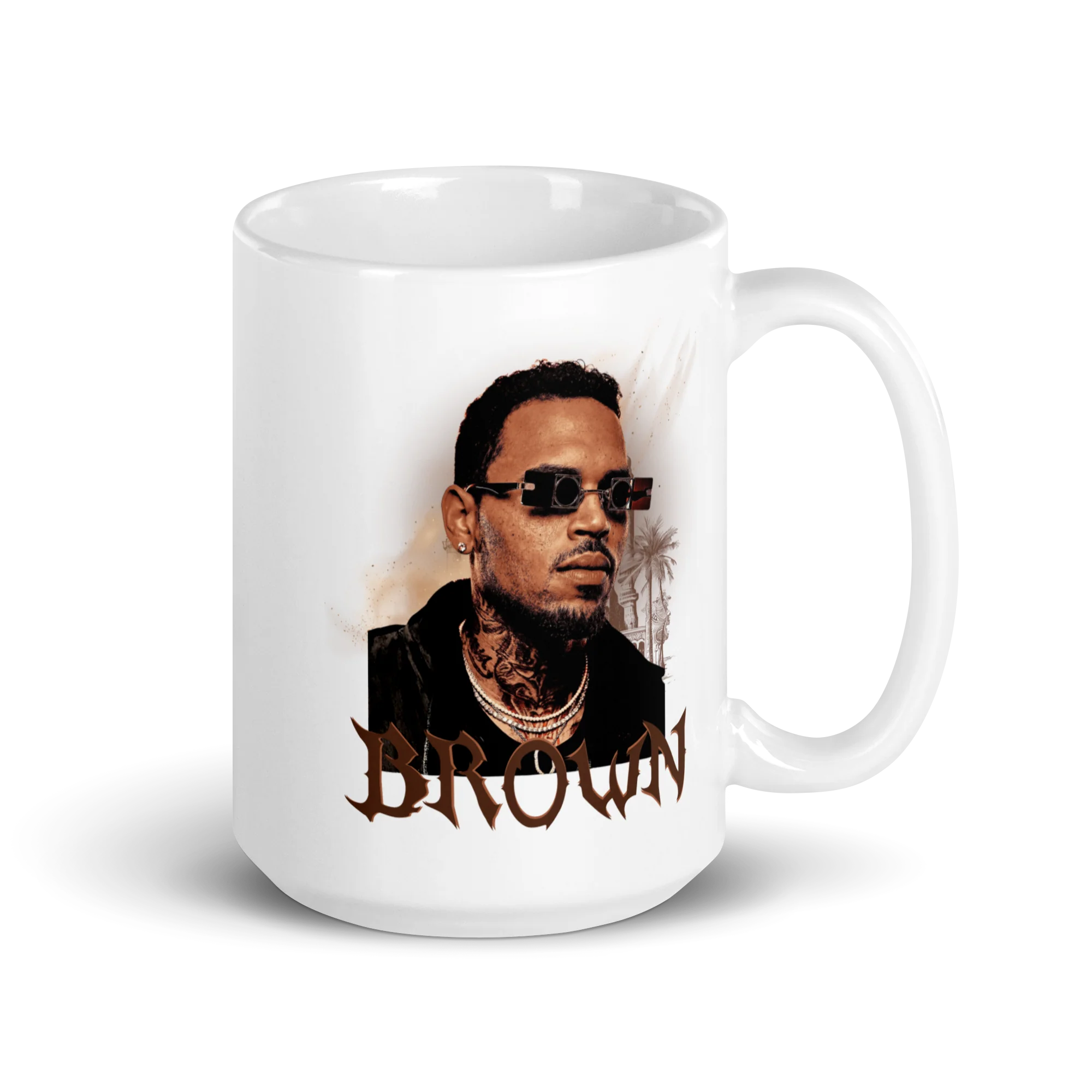 HIGHLINE BROWN White Glossy Mug - Image 5