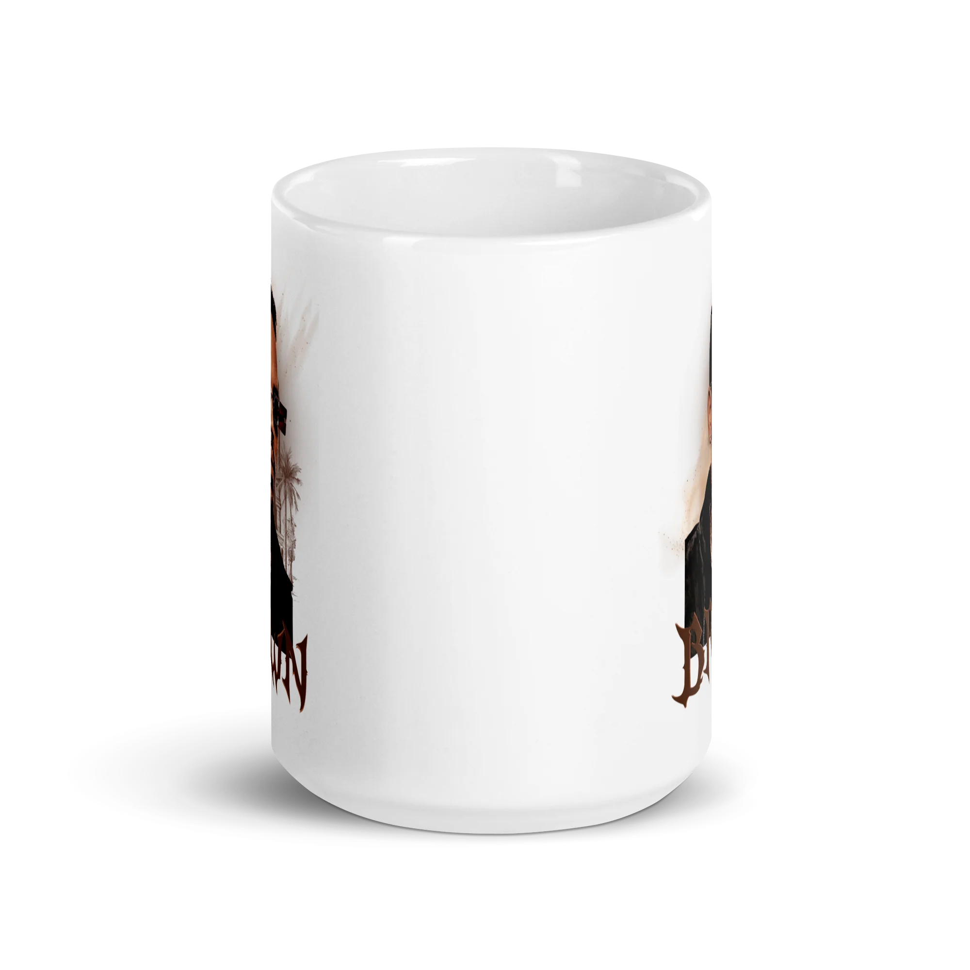 HIGHLINE BROWN White Glossy Mug - Image 7
