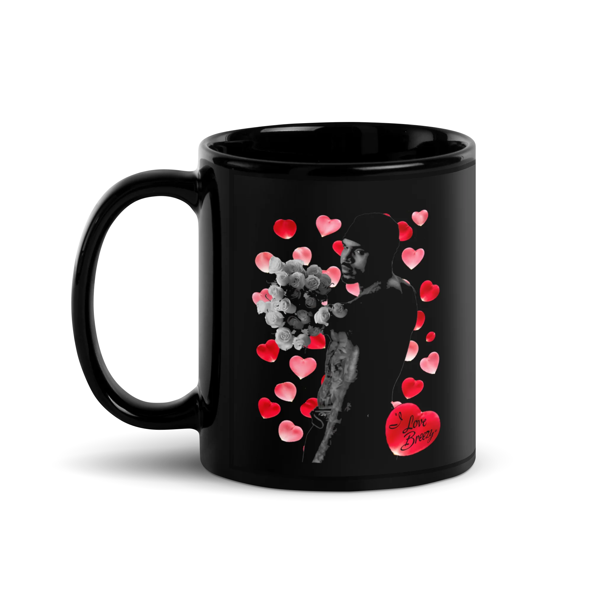 I LOVE BREEZY PEDALS Black Glossy Mug